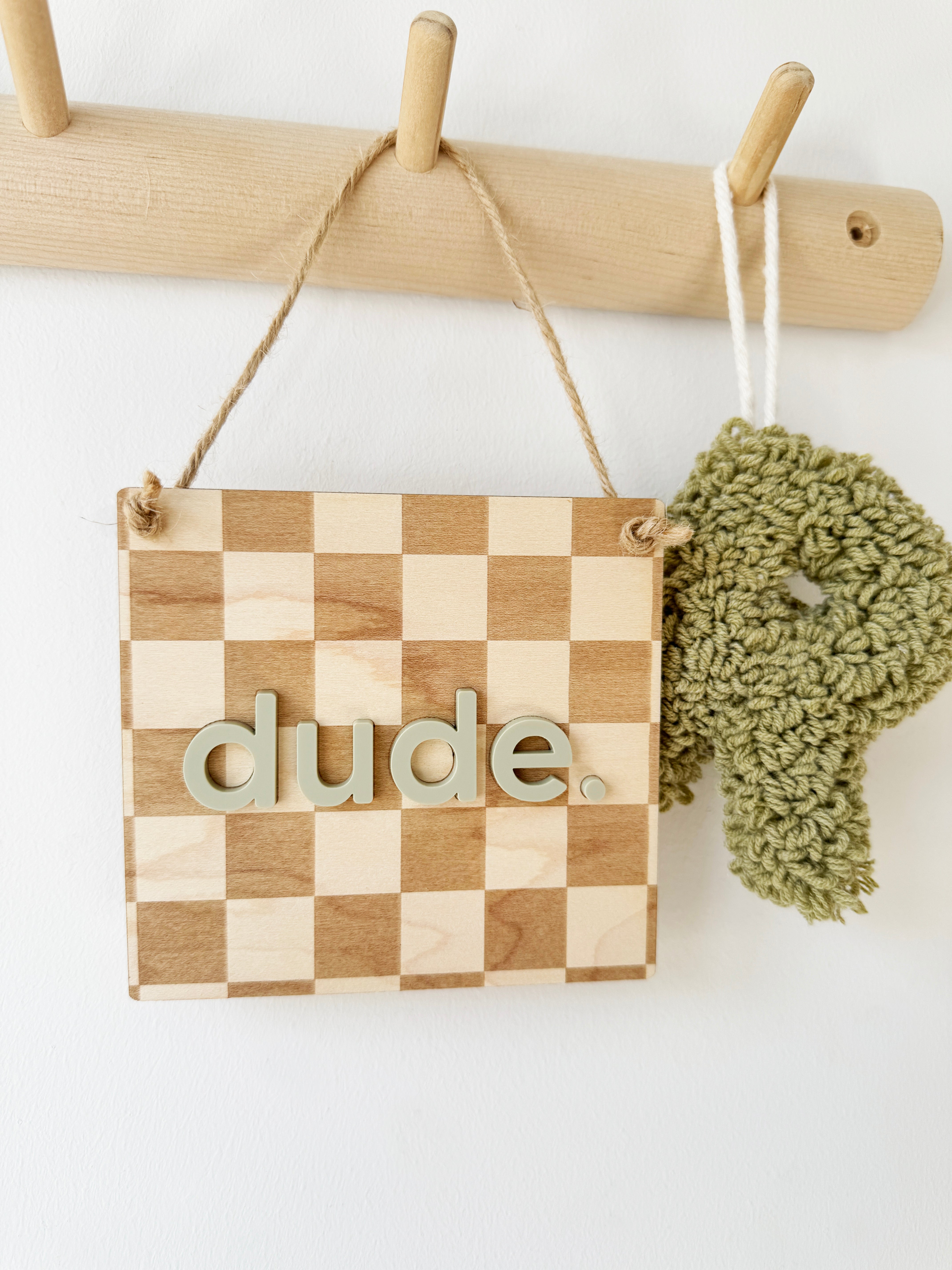 dude. checkered mini pennant (Return of the Rays)