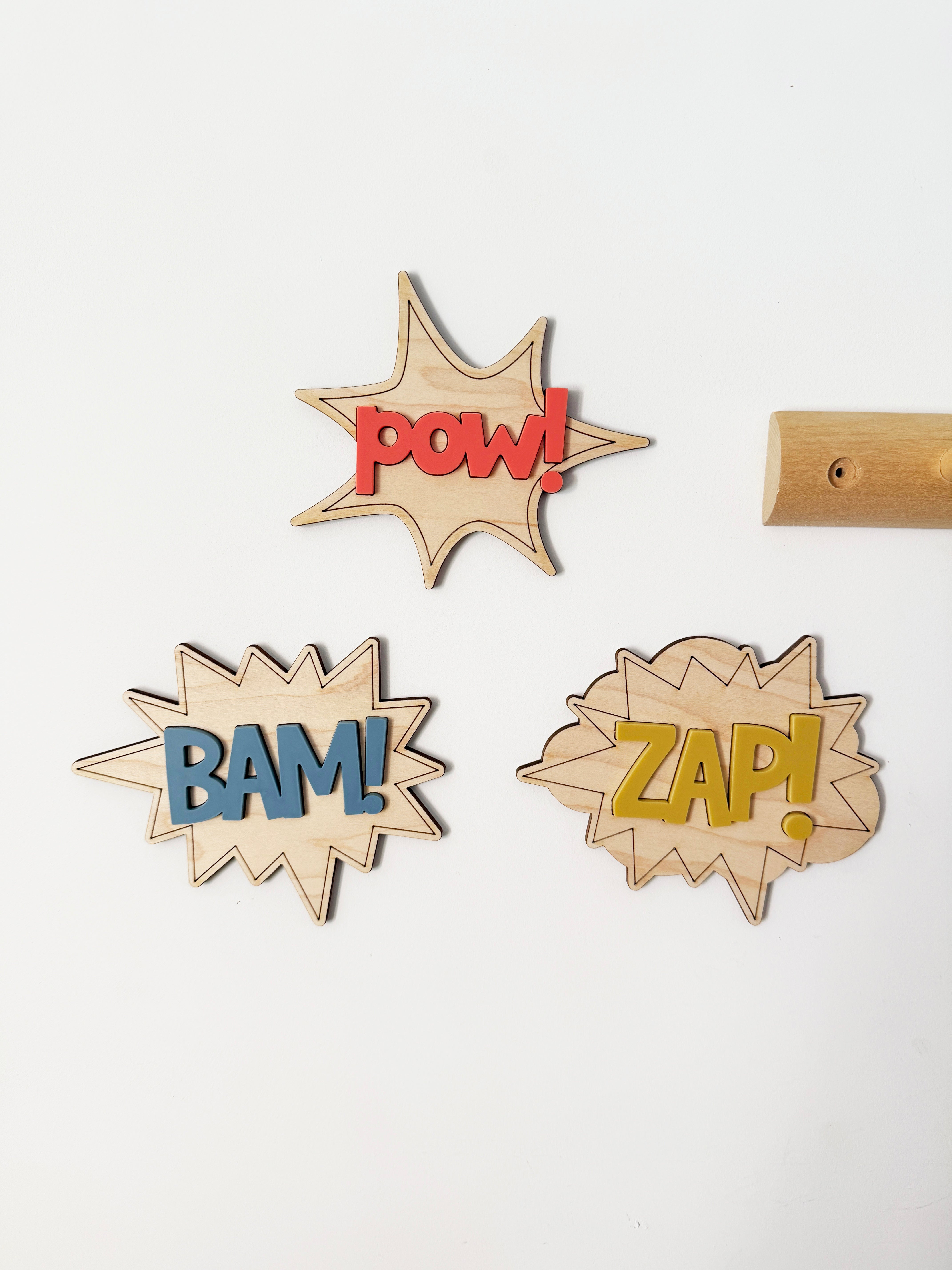 Superhero wall phrases (set of 3)