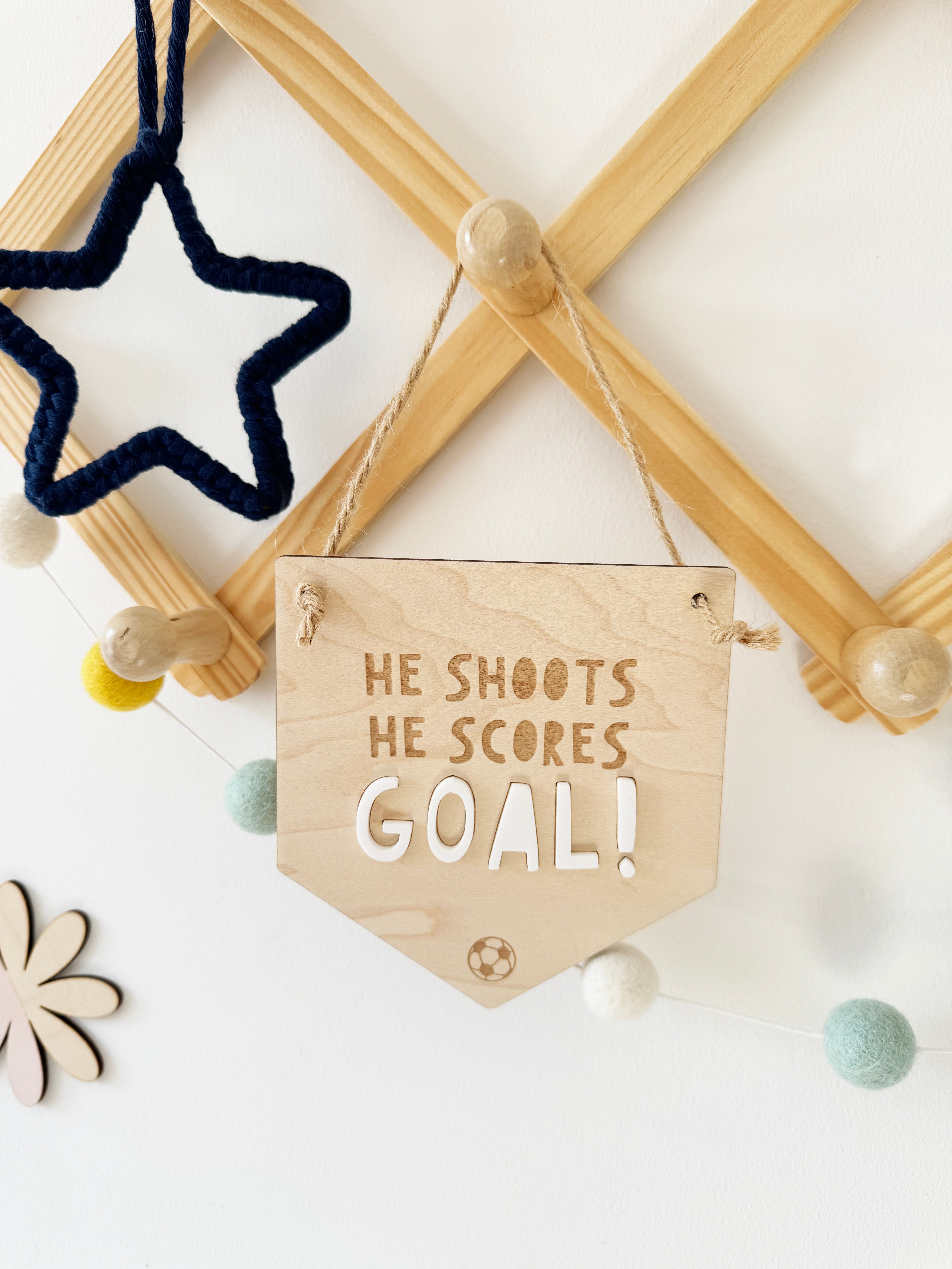 Goal! football theme mini pennant (Return of the Rays)