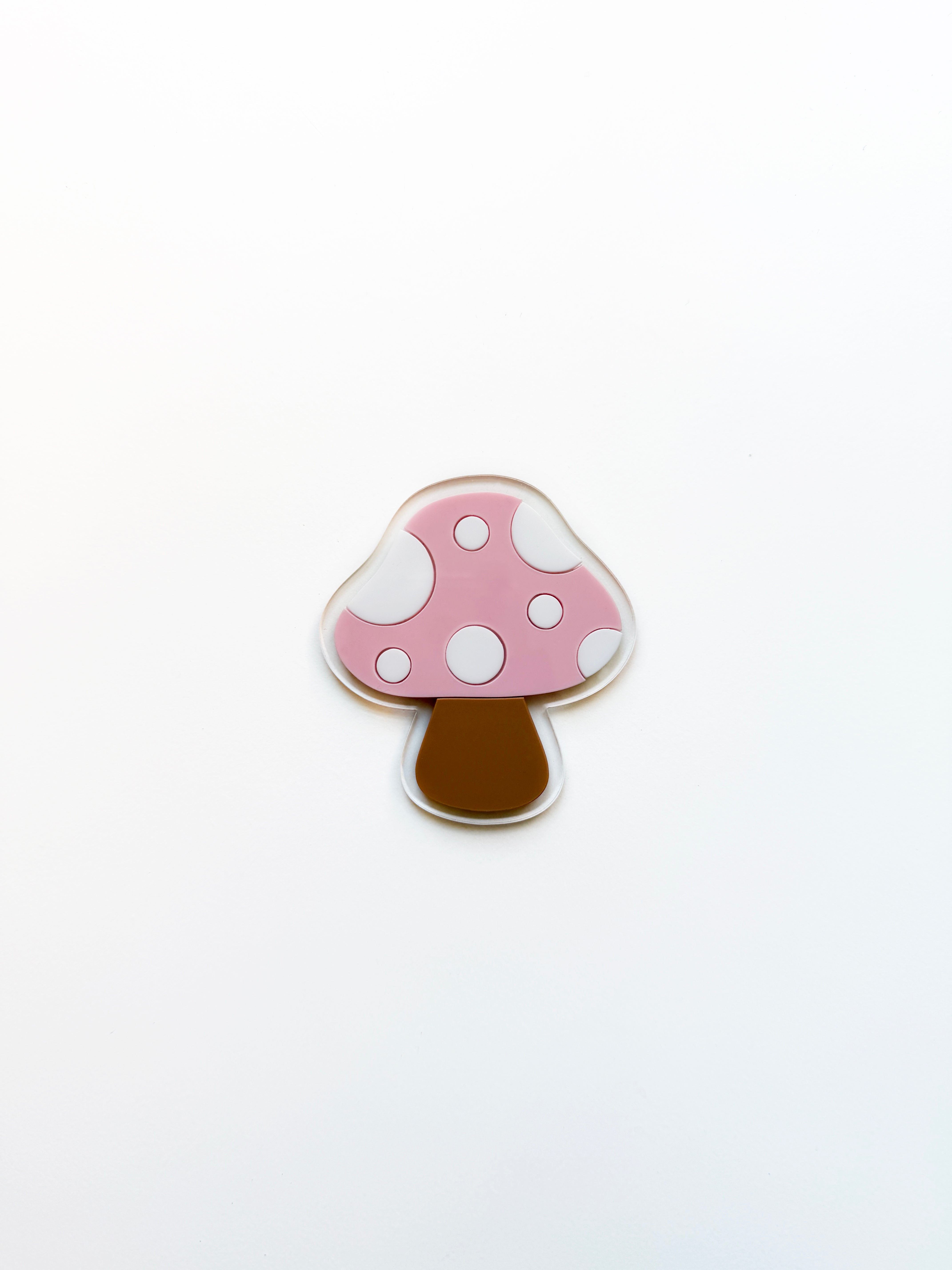 Pink toadstool locker magnet