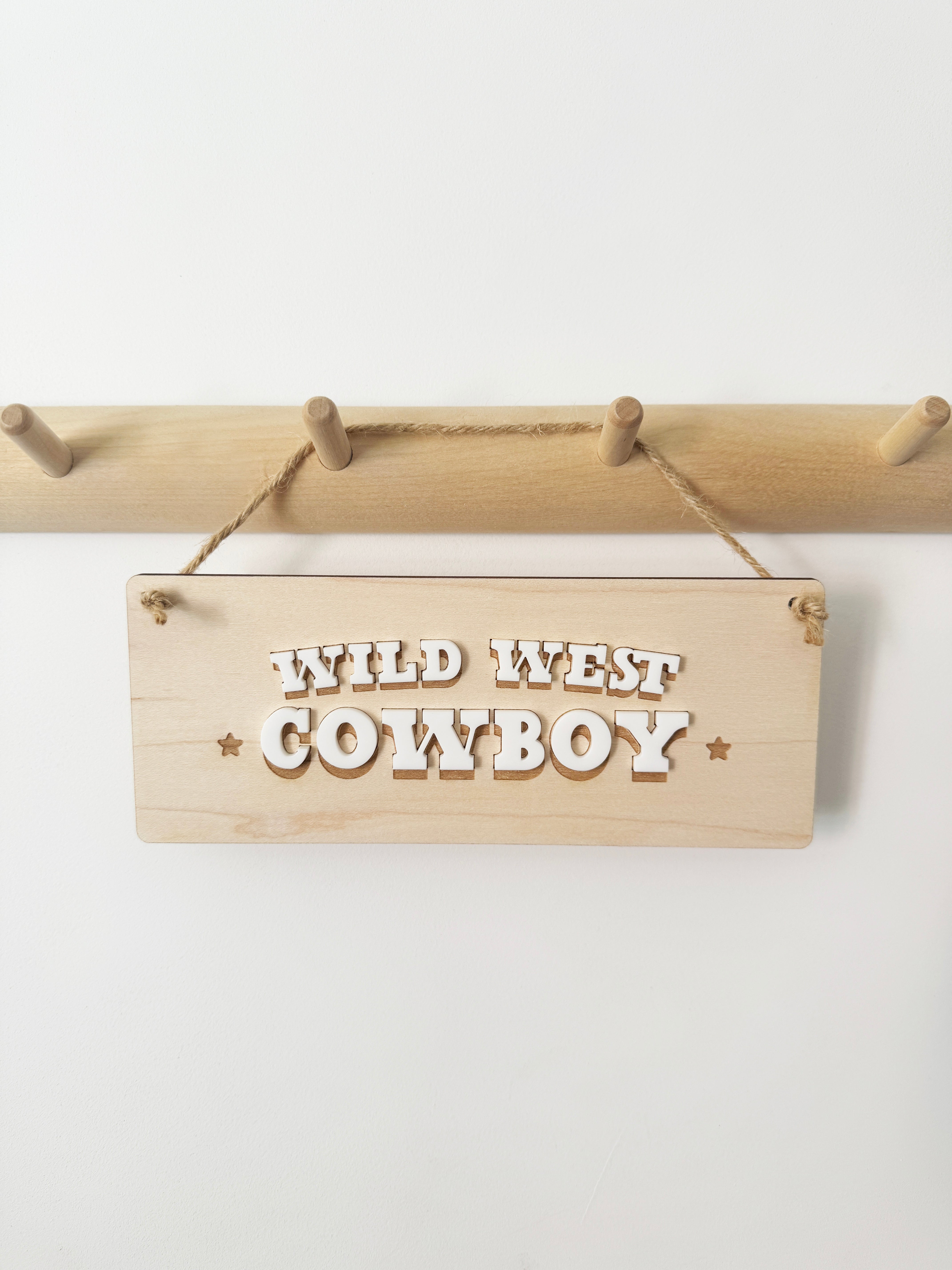 Wild West cowboy wall hanging