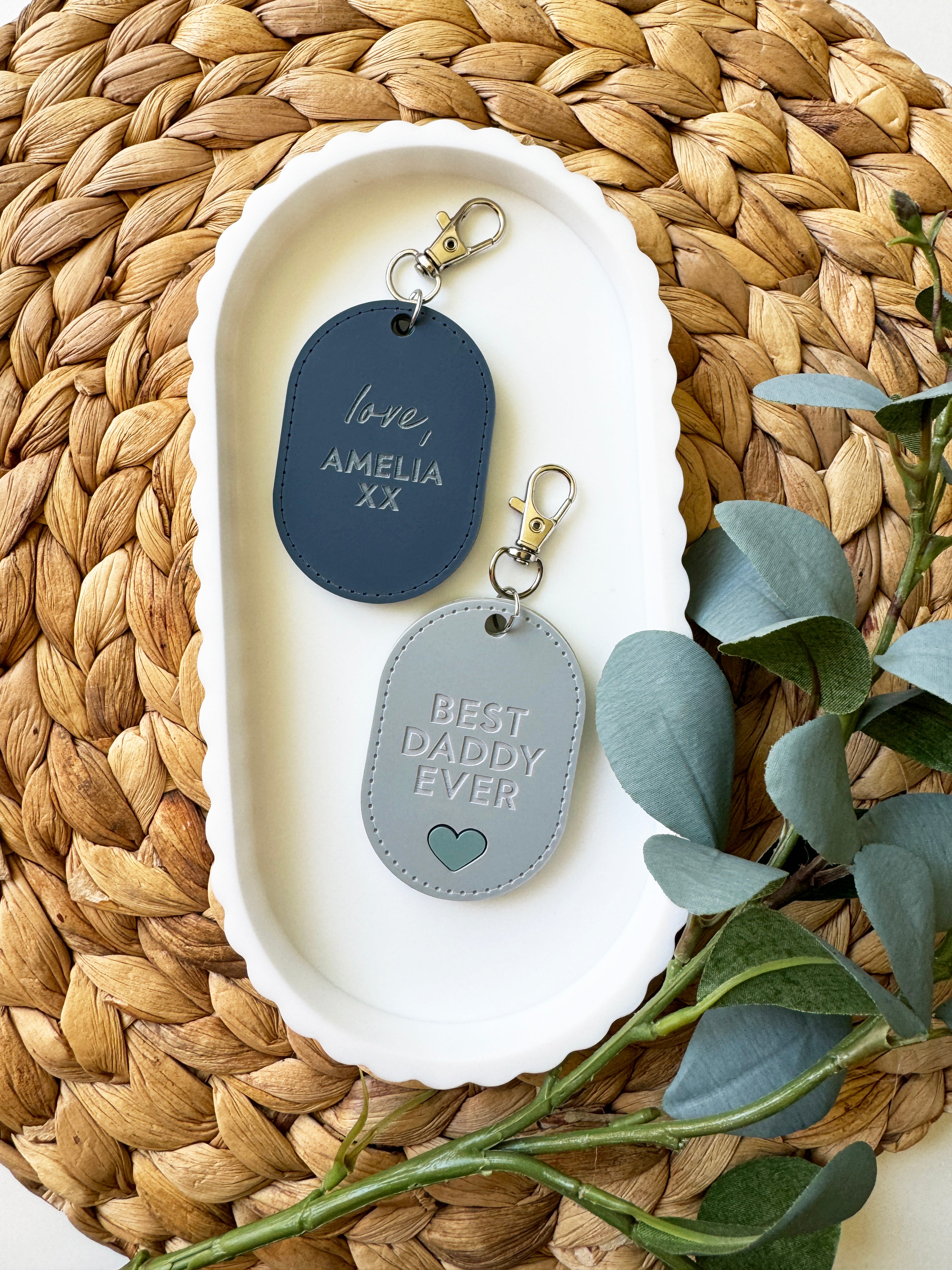 Personalised Father's Day keychain