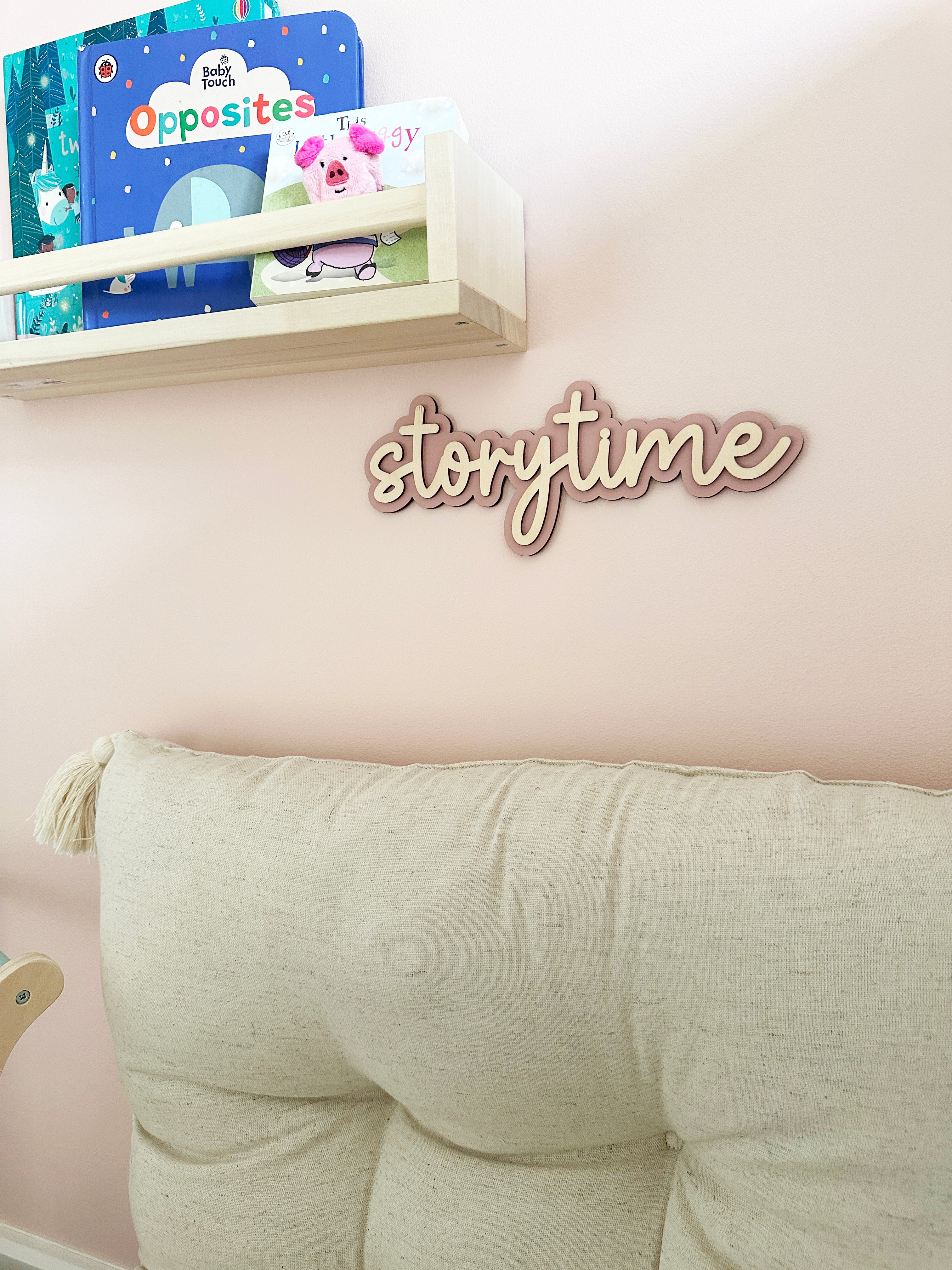 Double layer Storytime wall sign