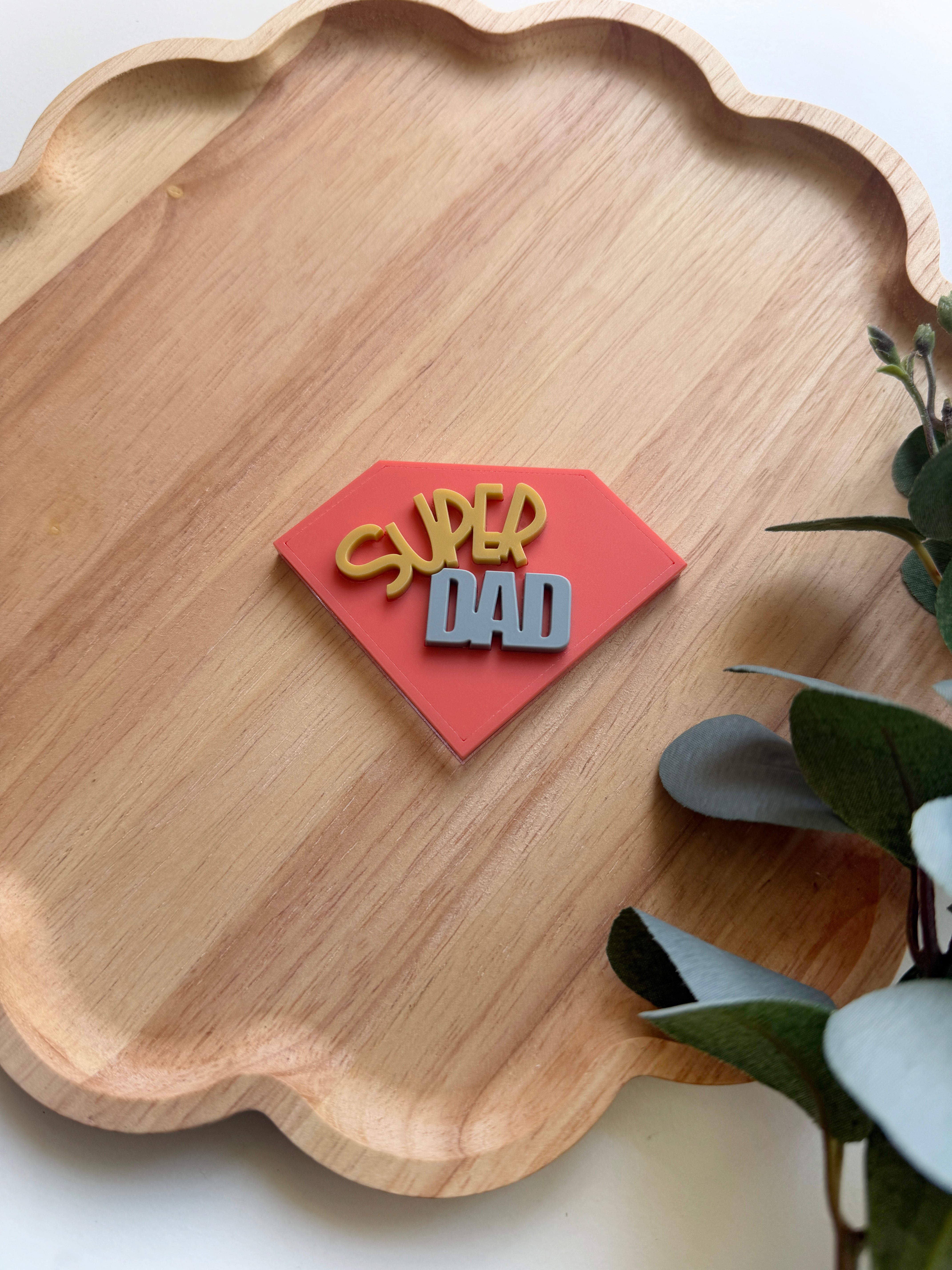 Super dad magnet/badge