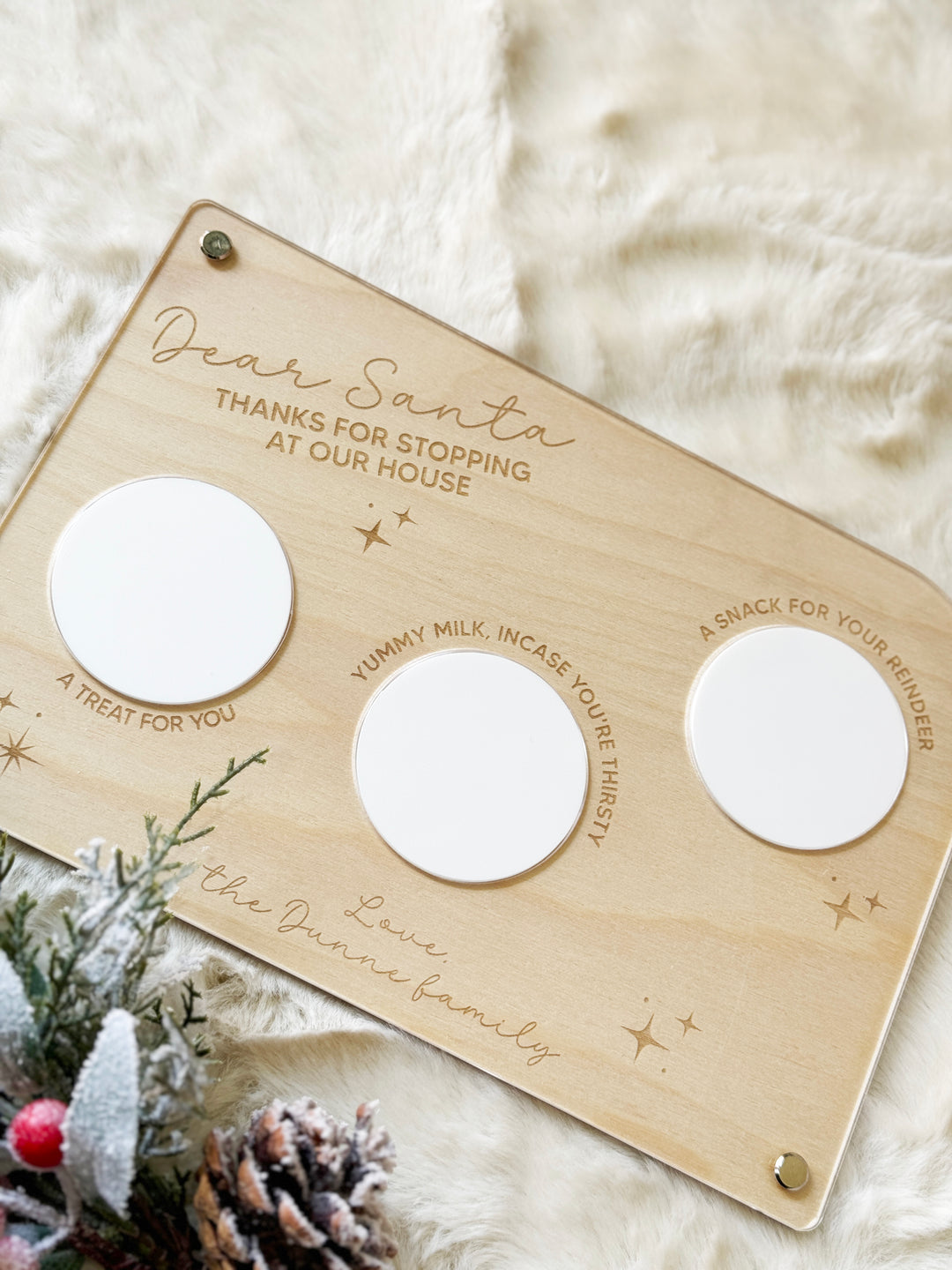 Personalised Santa treat tray