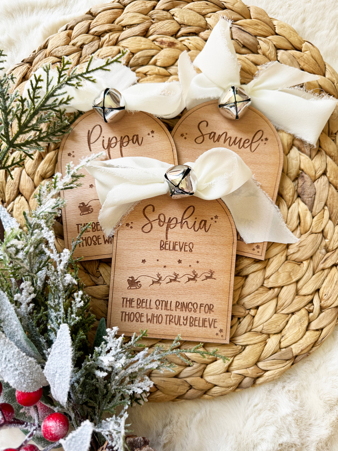 Personalised believe Christmas bell