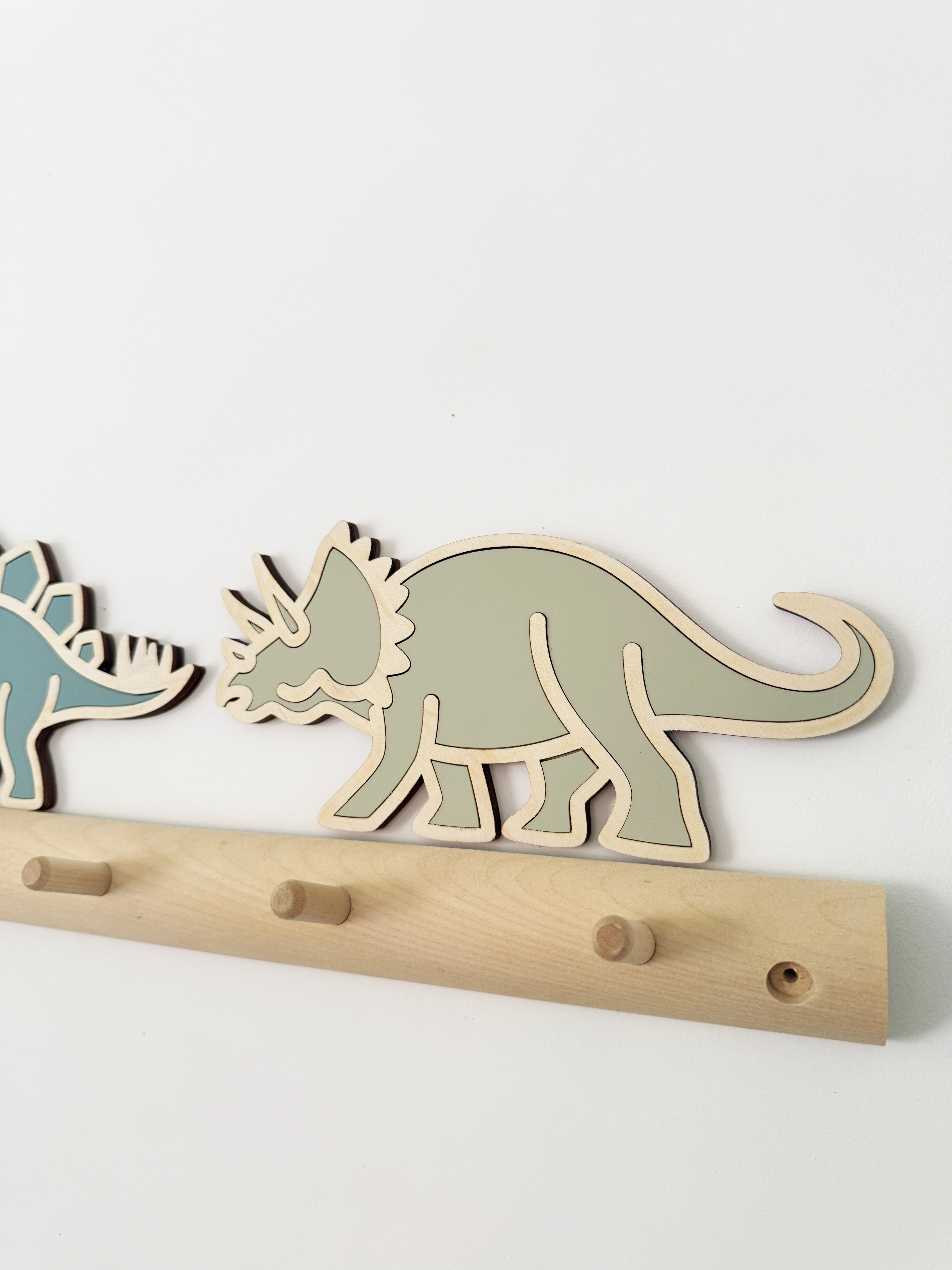 Dinosaur wall decor (Blues - Set of 3)