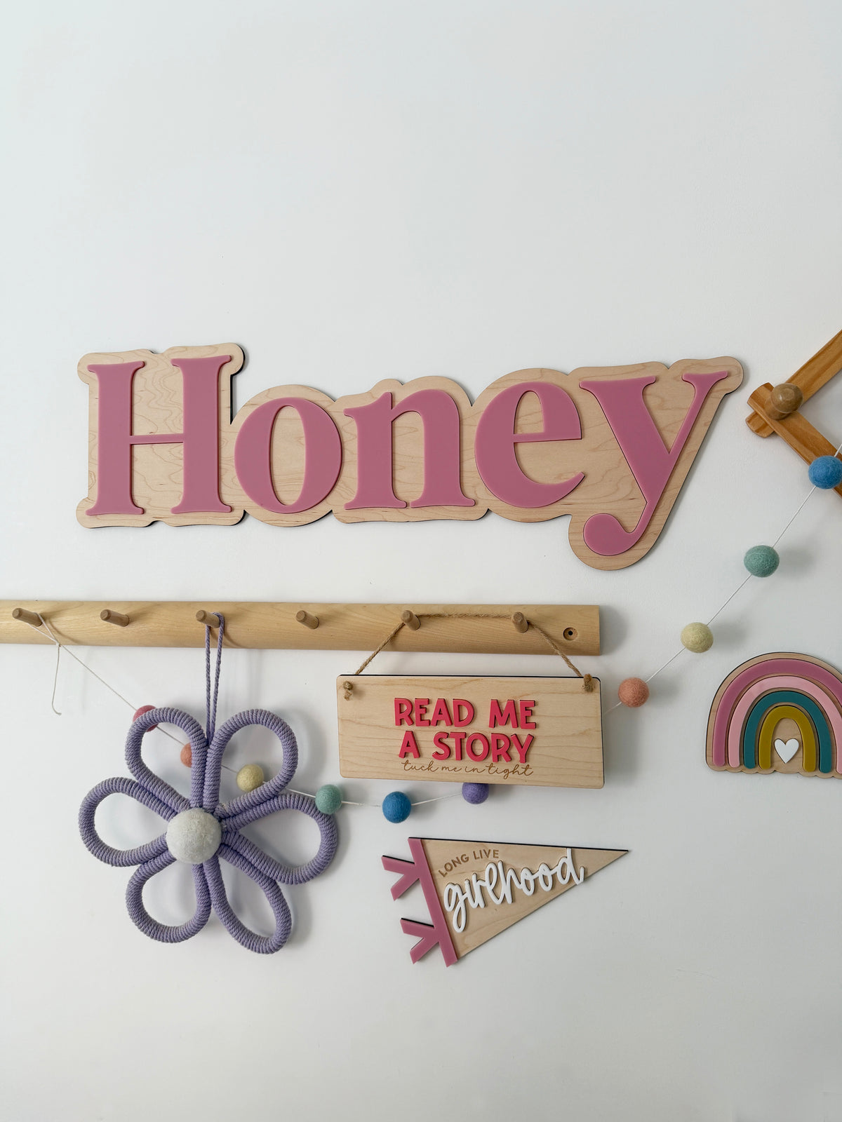Double layer custom name sign