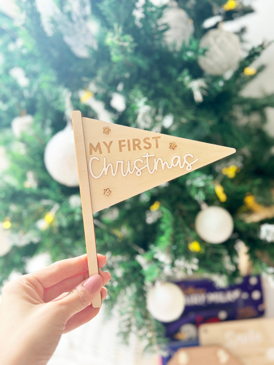 My first christmas flag