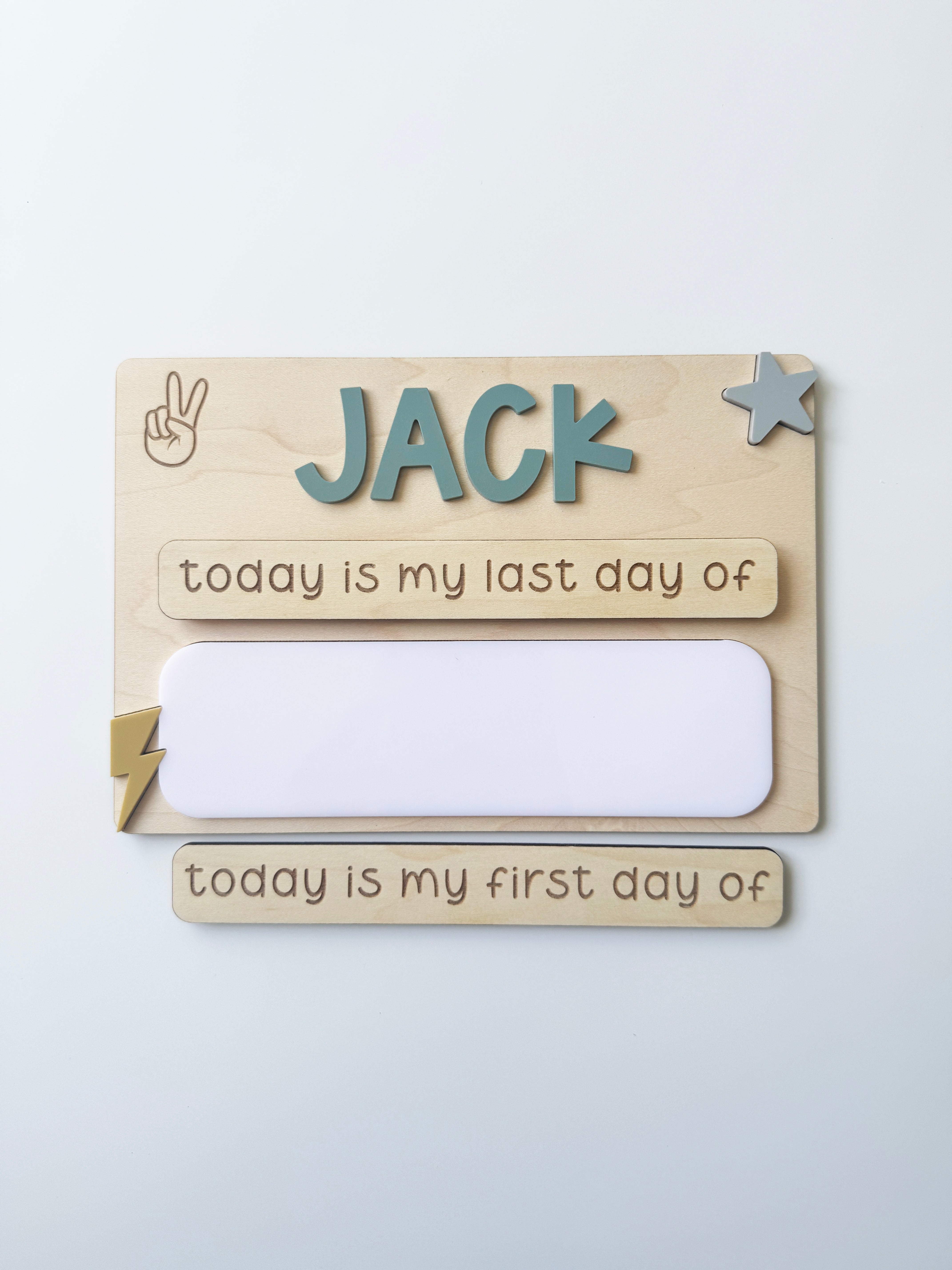 Personalised First/Last Day School Board - Cool kid