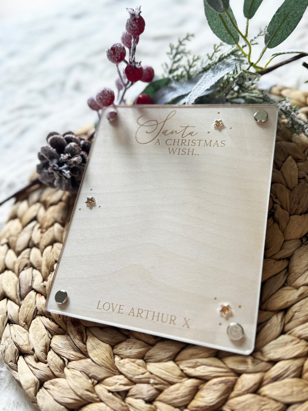 Personalised Christmas wish board
