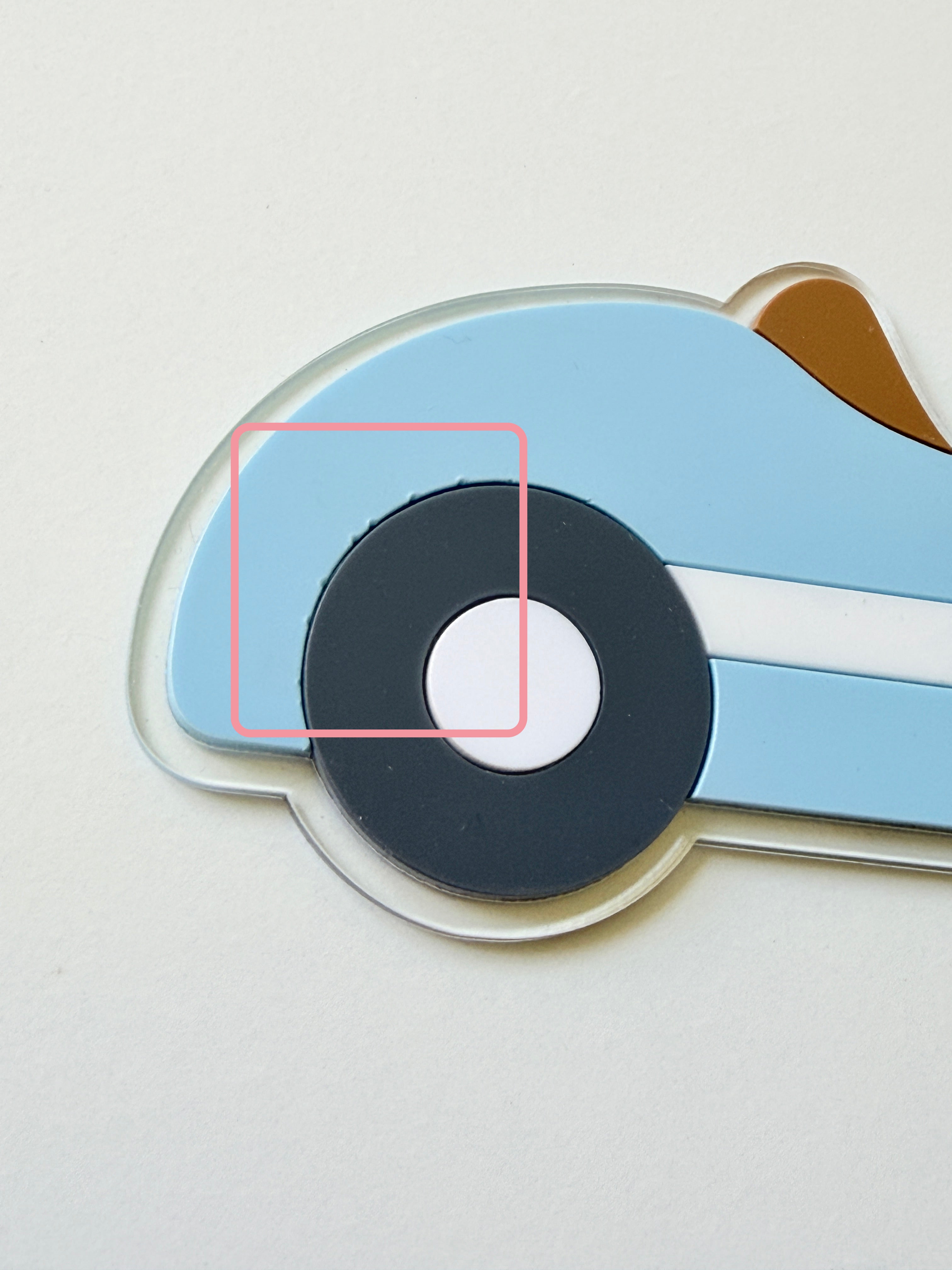 Acrylic vintage race car wall shape sign (Candyfloss blue) ~SECONDS~