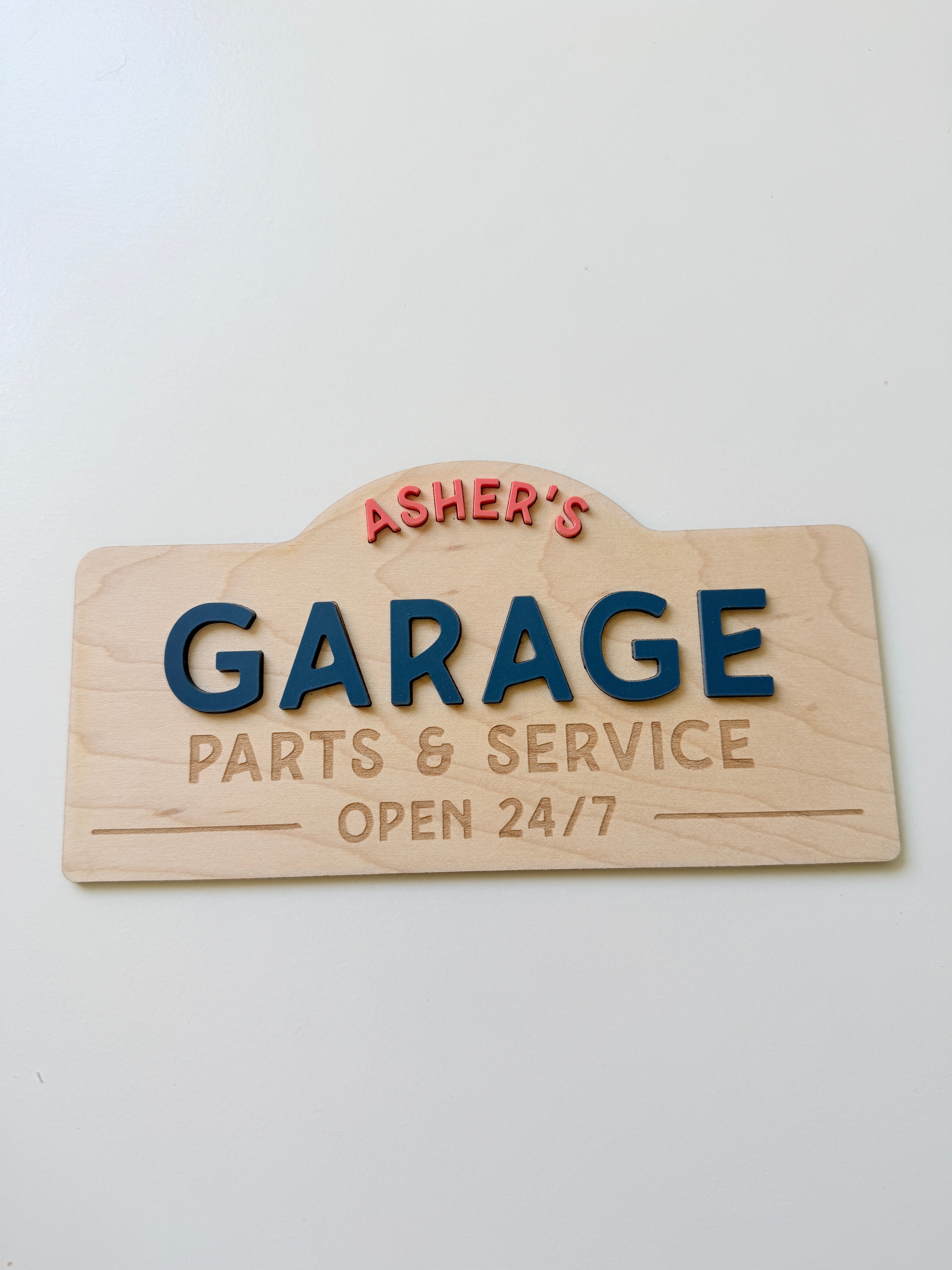 Asher's garage sign *SAMPLE*