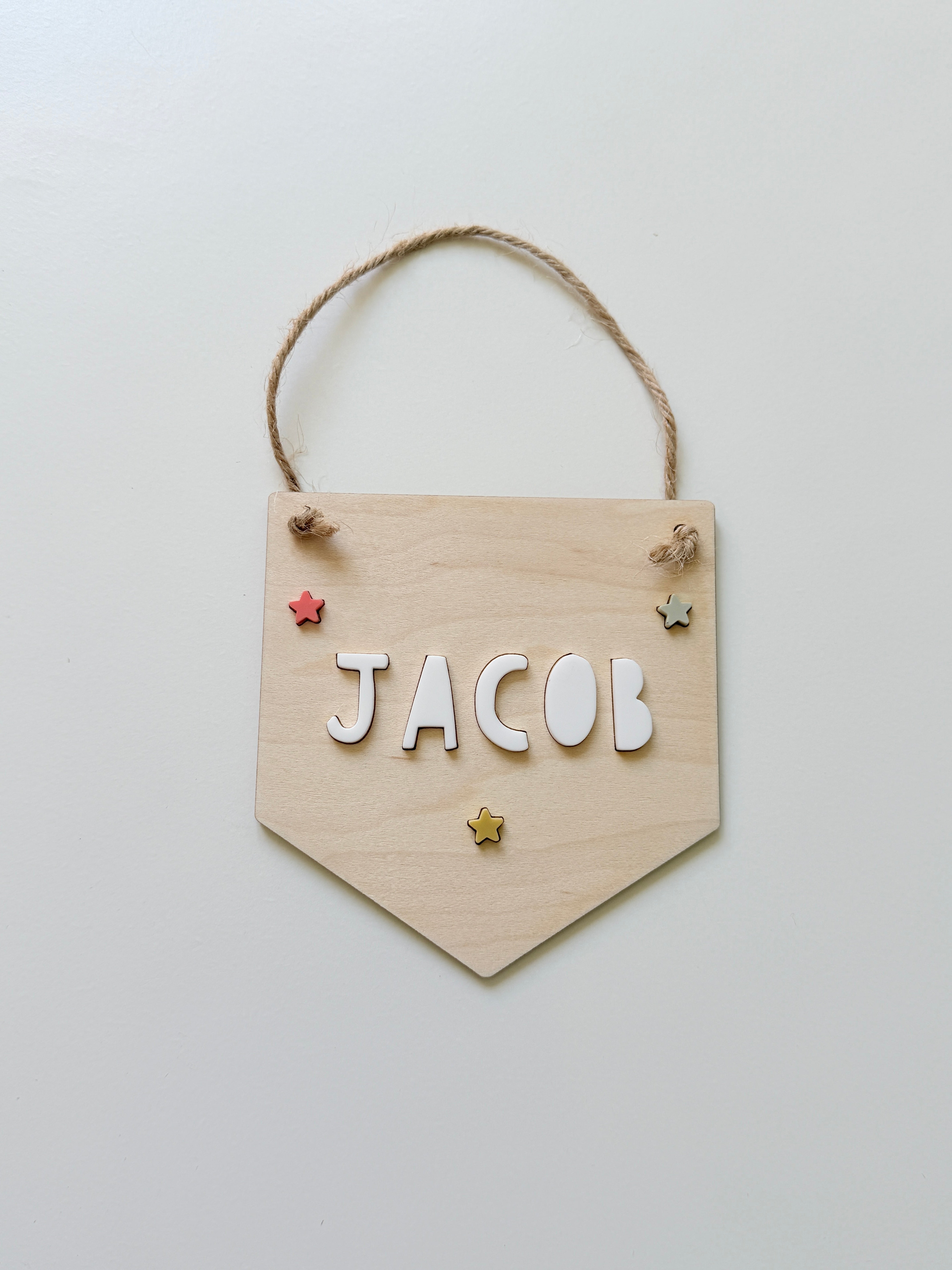 Jacob star name mini pennant *SAMPLE*