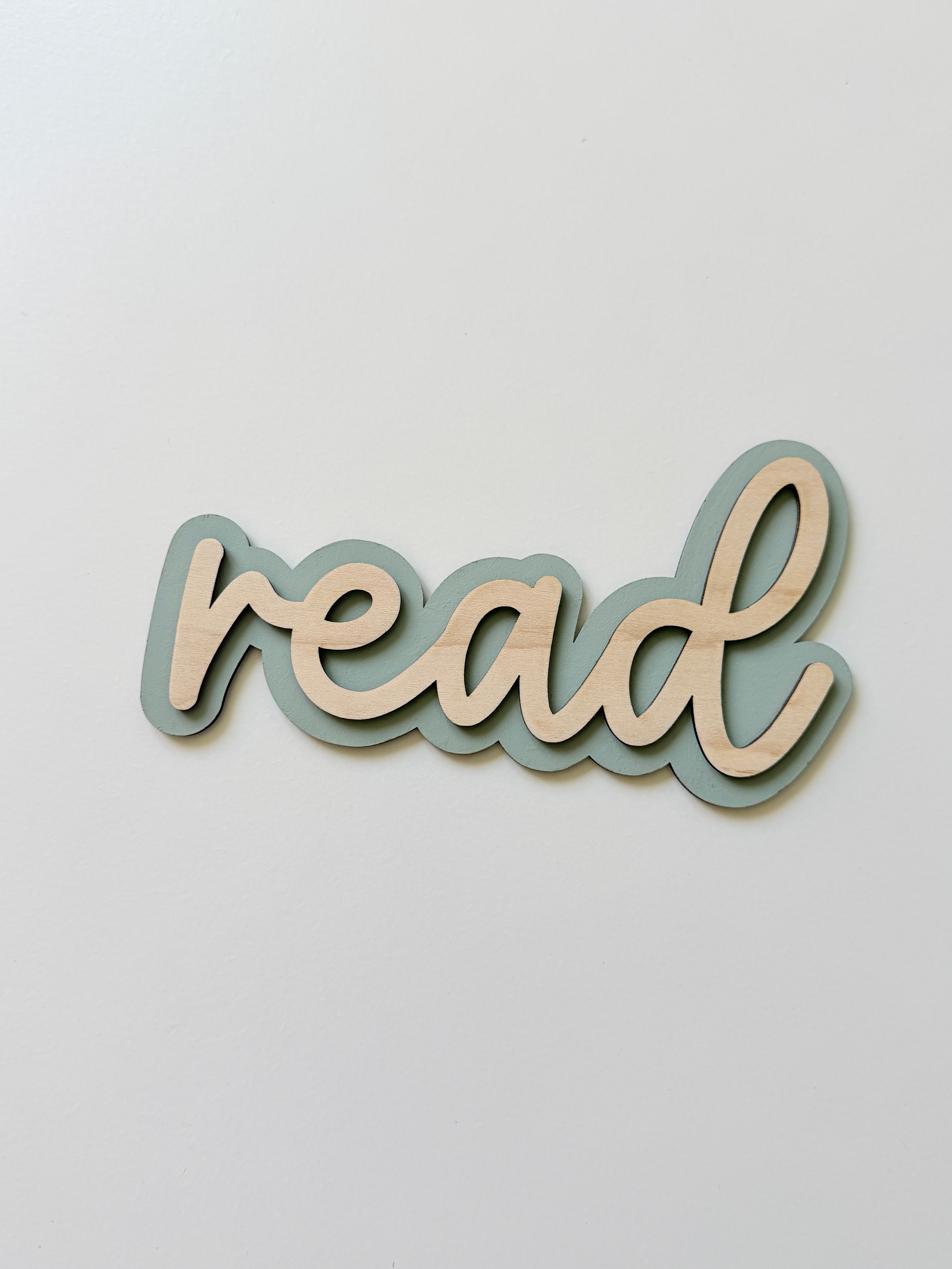 Double layer Read wall sign (Sage) *SAMPLE*
