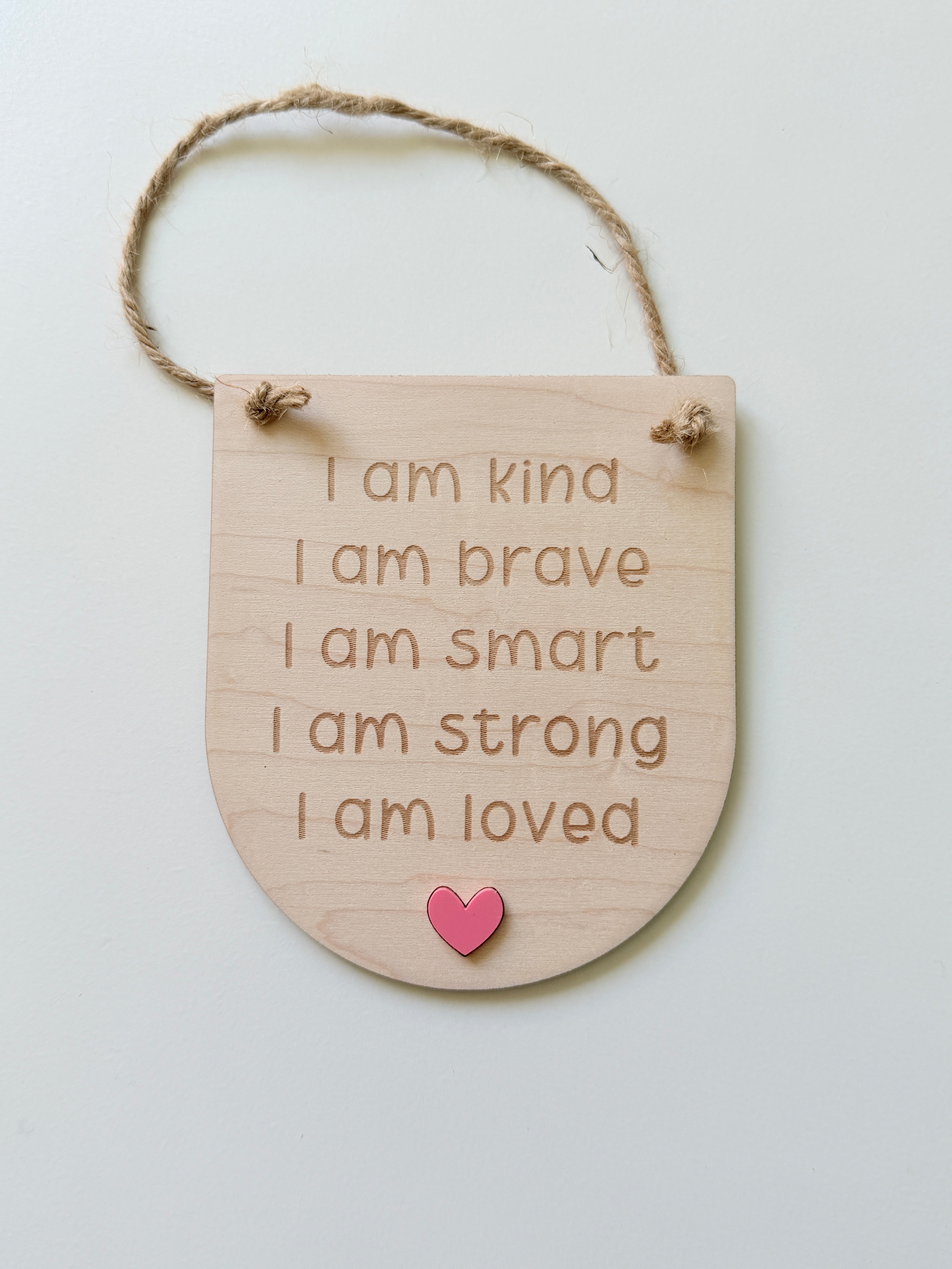 Mini affirmation hanging pennant (Raspberry) *SAMPLE*
