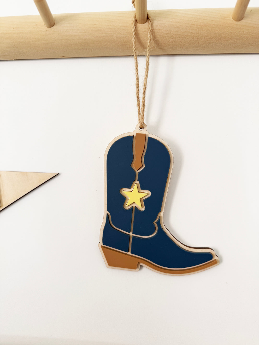 Cowboy boot wall decor hanging