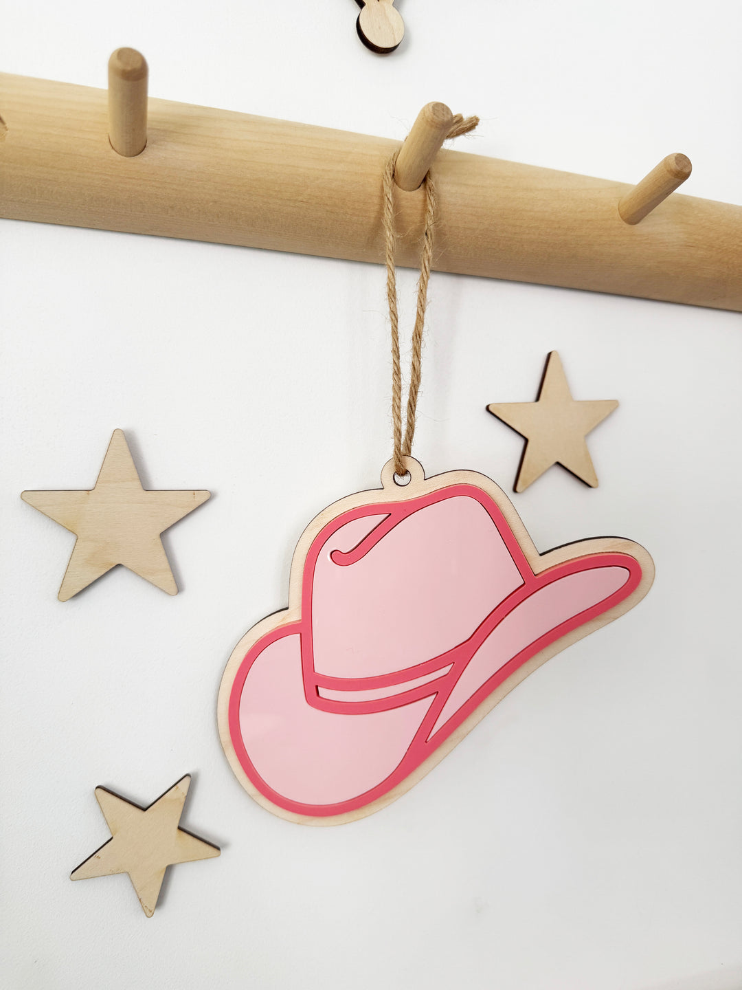 Cowgirl hat wall decor hanging
