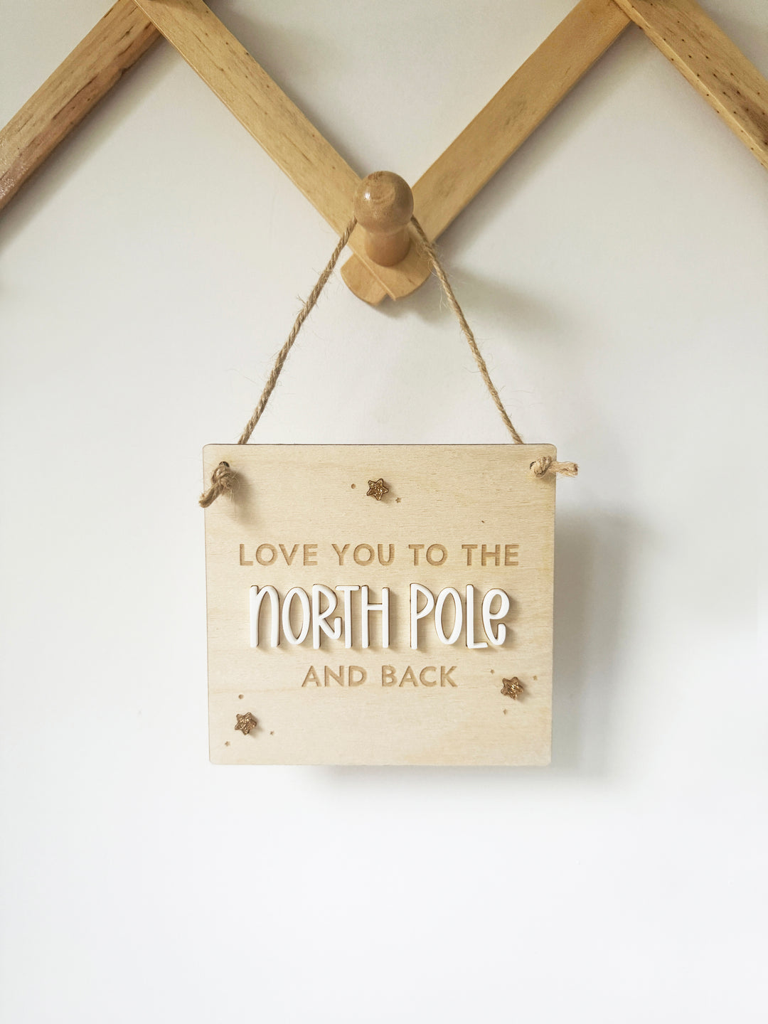 North Pole and back Christmas mini pennant