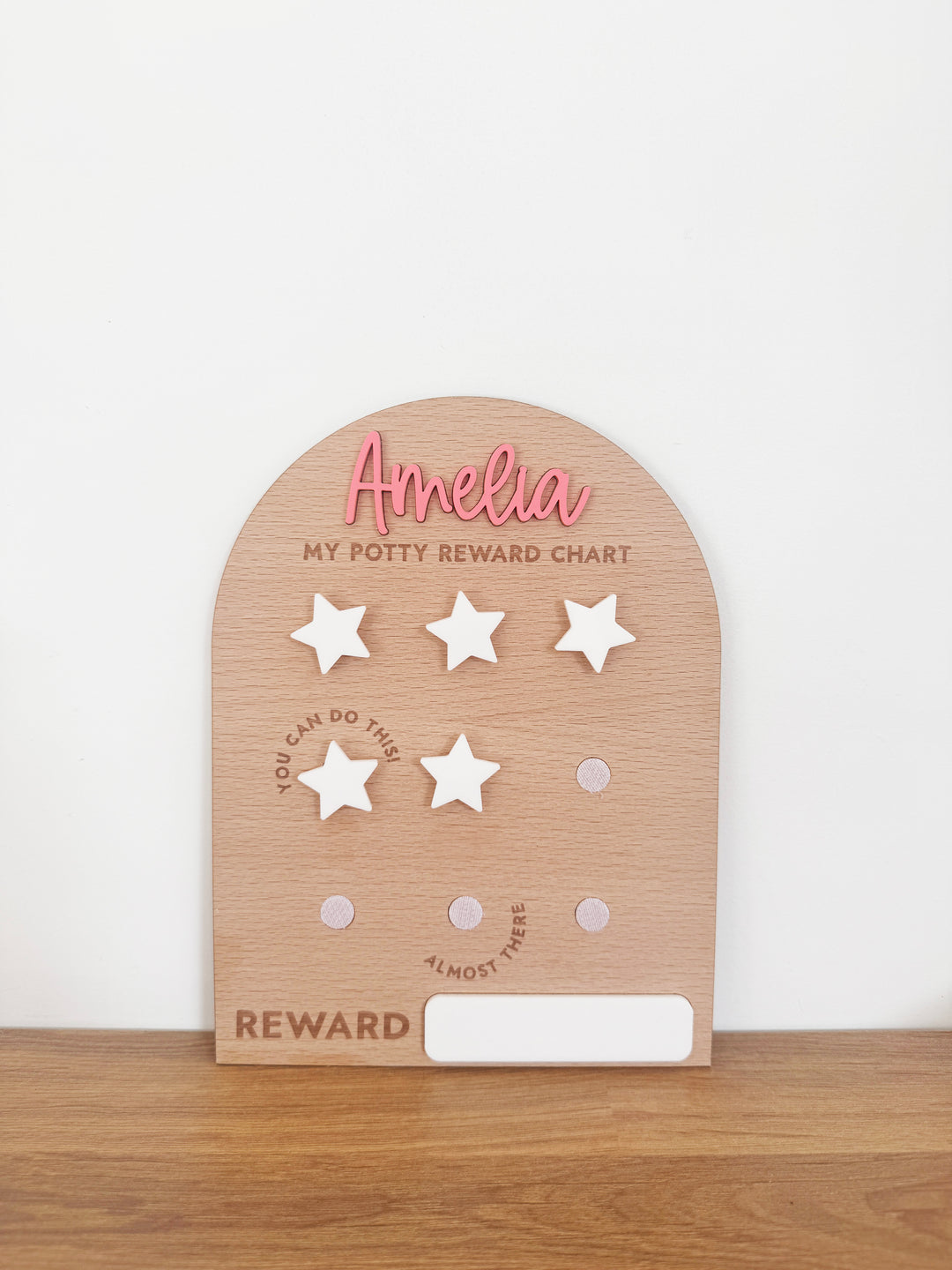 Personalised arch potty reward chart