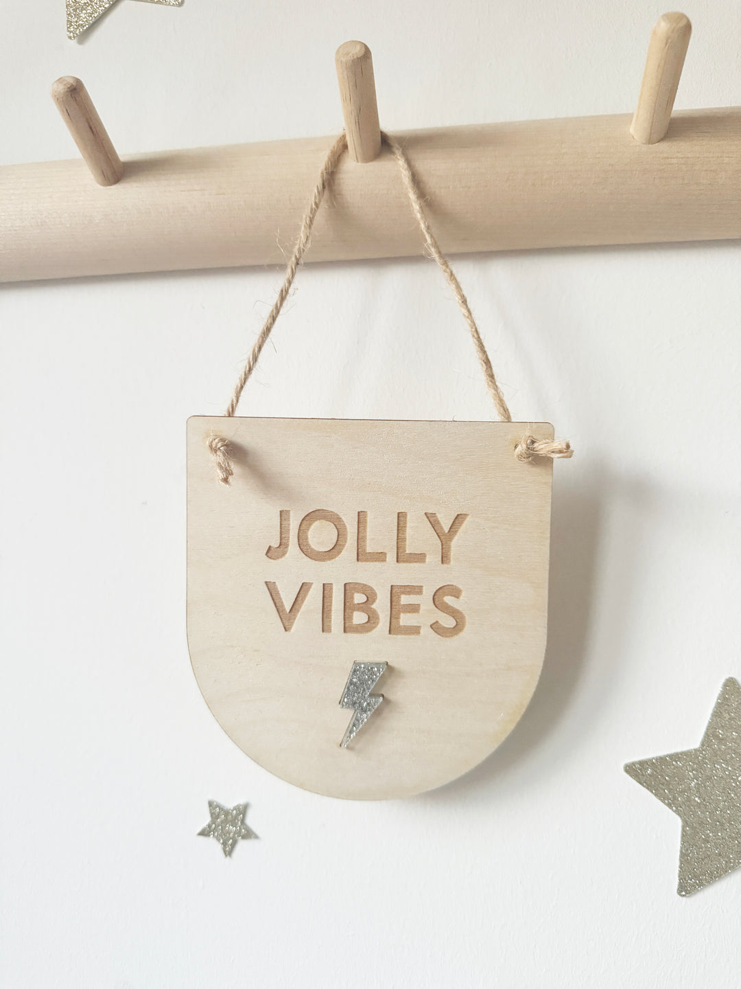 Jolly vibes Christmas mini pennant