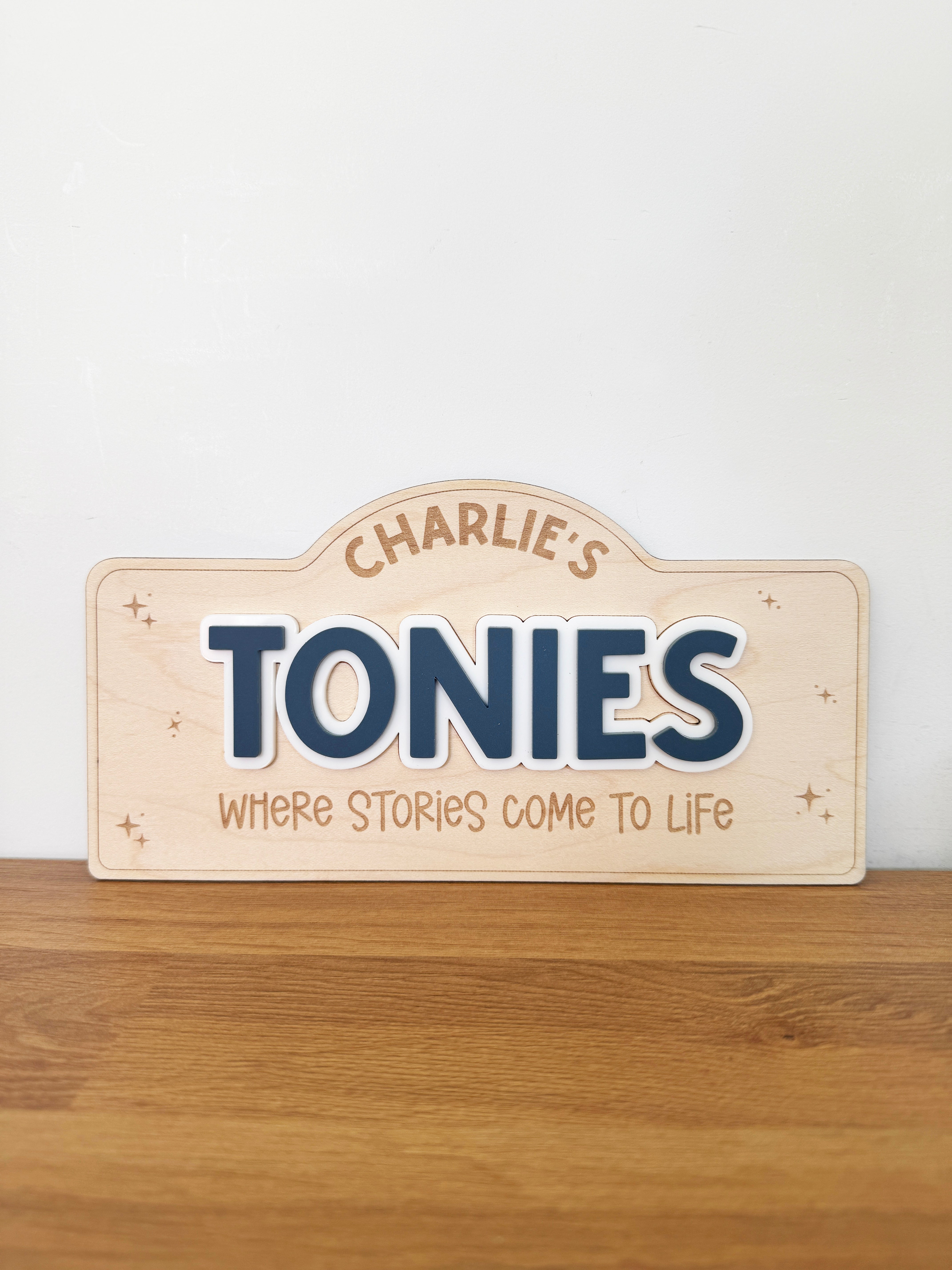 Personalised tonies wall sign
