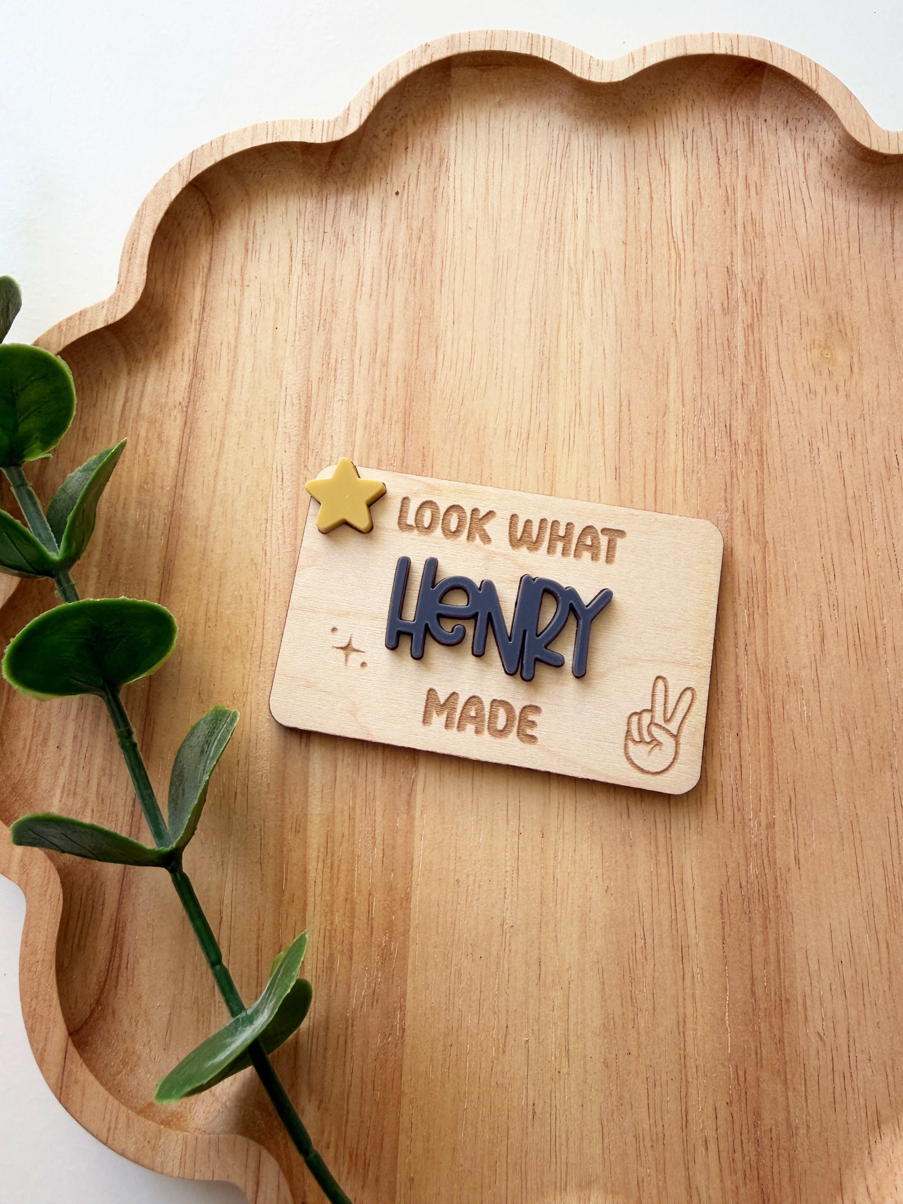 Personalised cool kid look what I made magnet