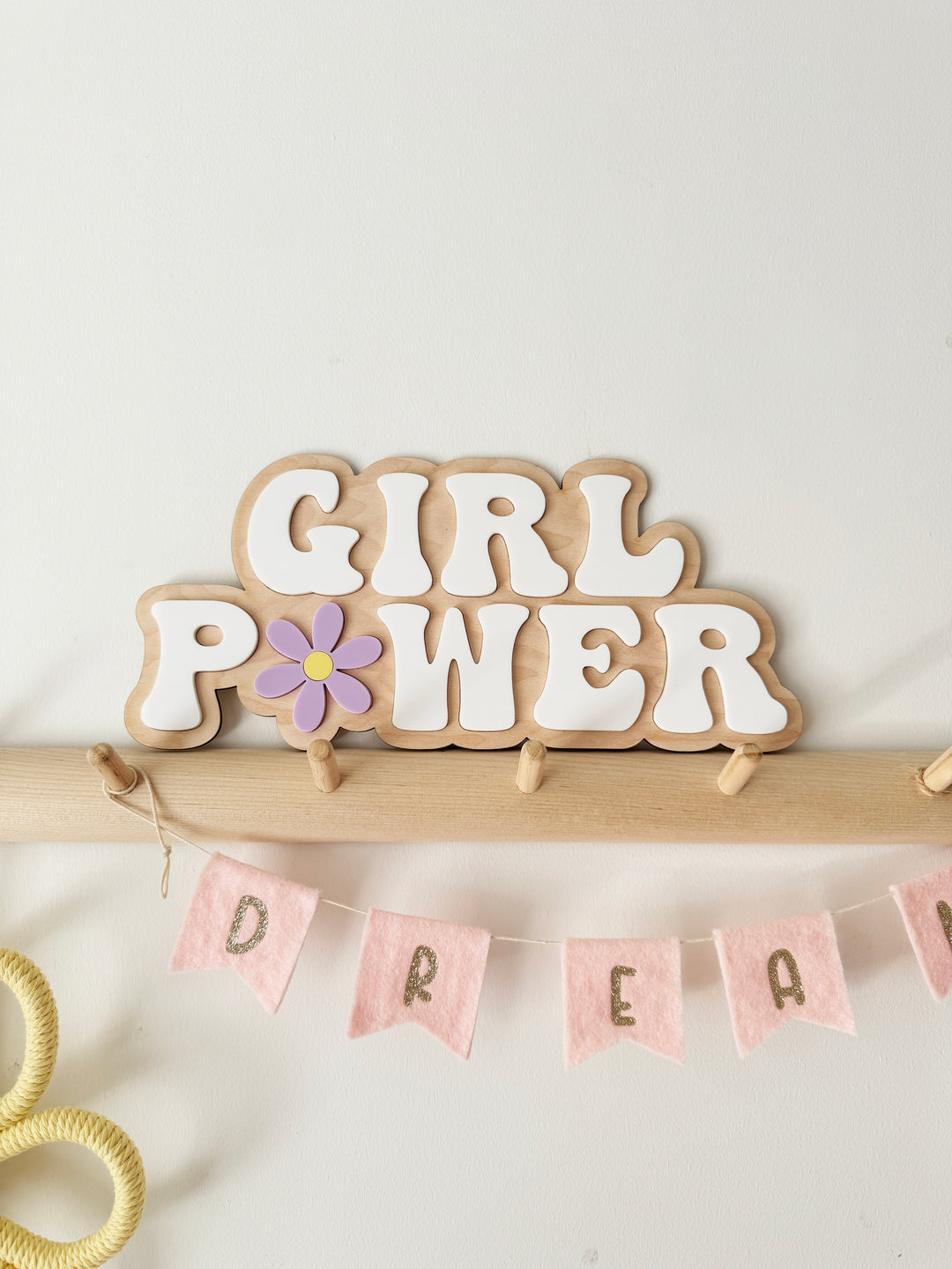 Girl power wall sign (Lilac)