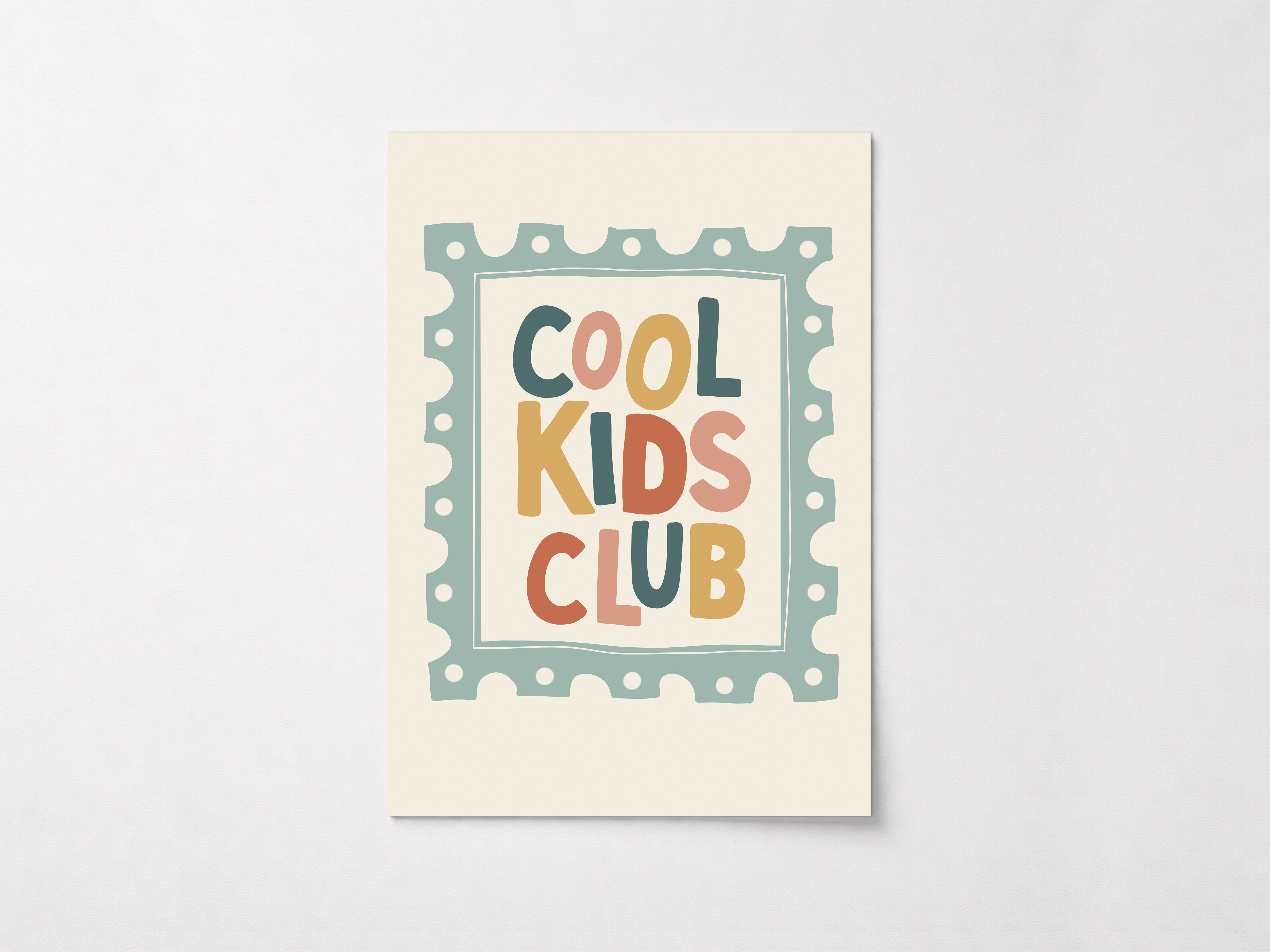 Cool kids club poster print