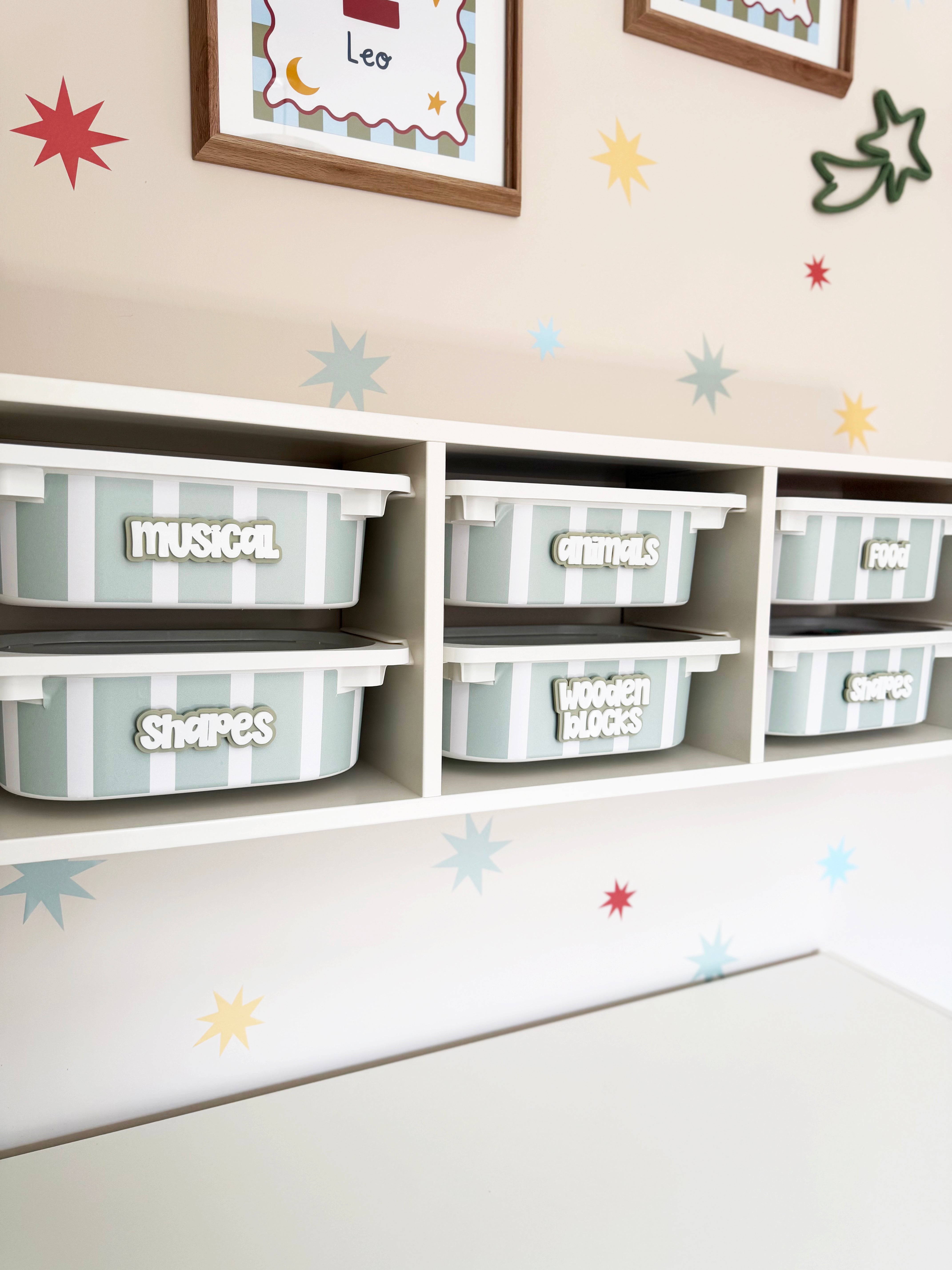 Personalised acrylic storage tags