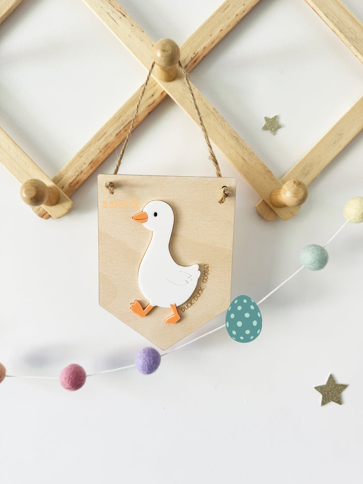 Duck duck goose mini pennant