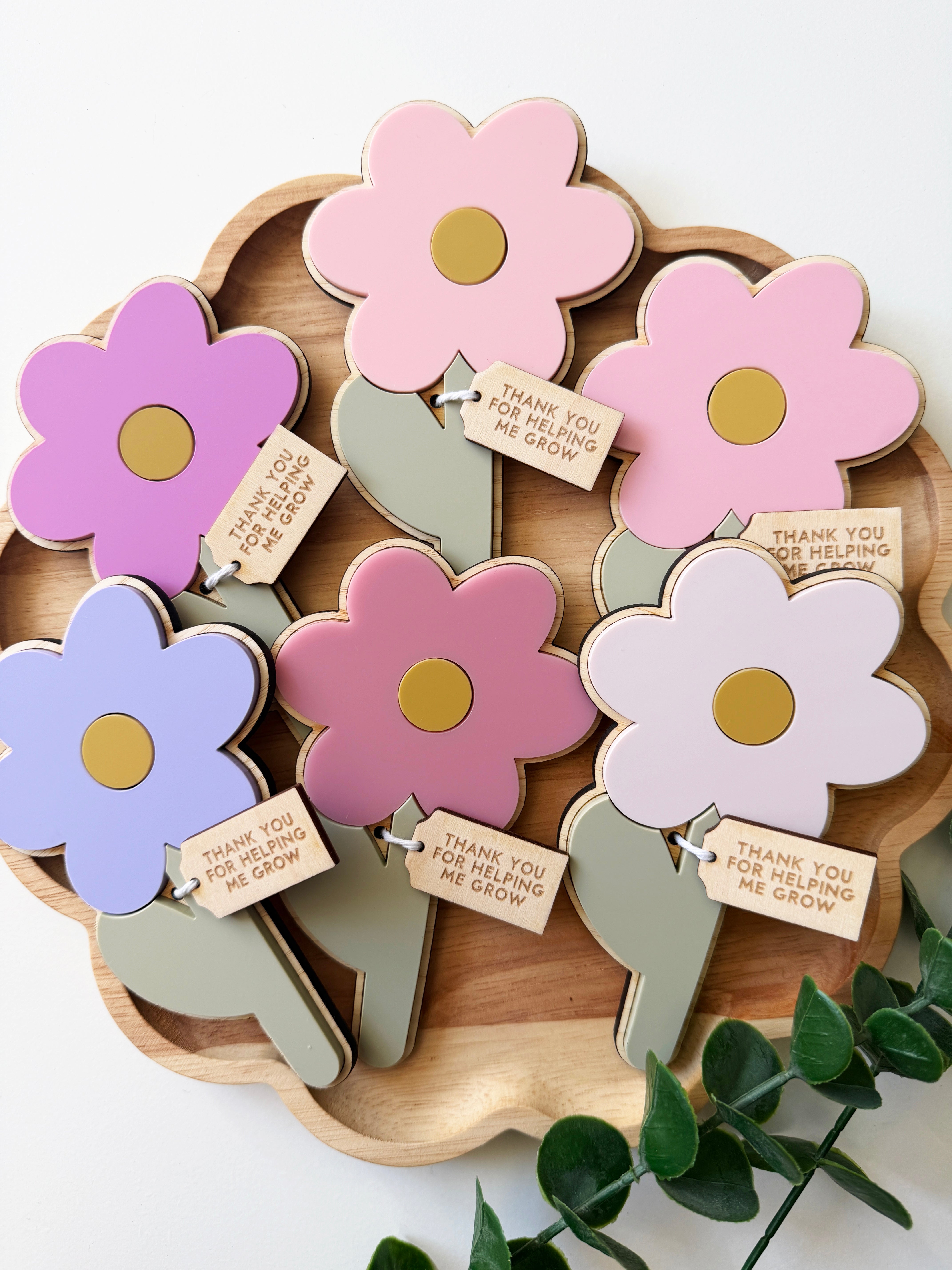 Teacher message forever flower (Ready to ship)