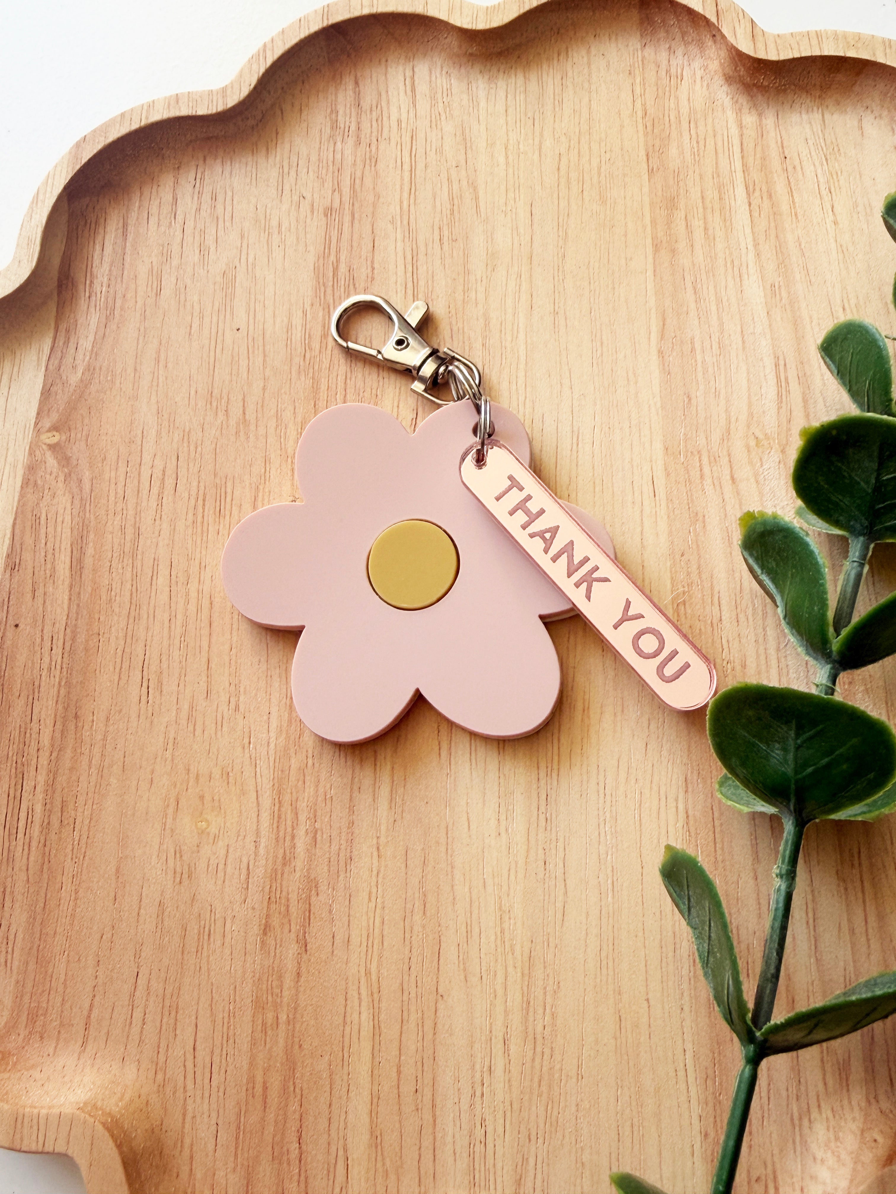 Thank you teacher flower keychain (Ready to ship)