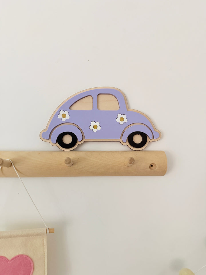 Floral beetle car wall shape