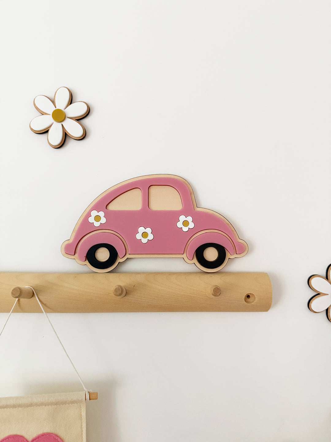 Floral beetle car wall shape