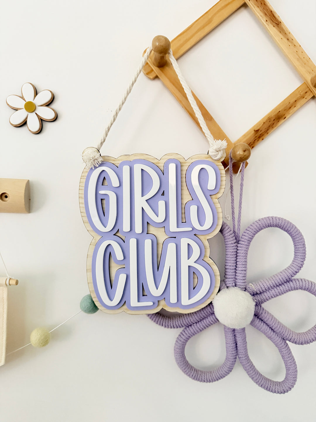 Girls club triple layer wall hanging