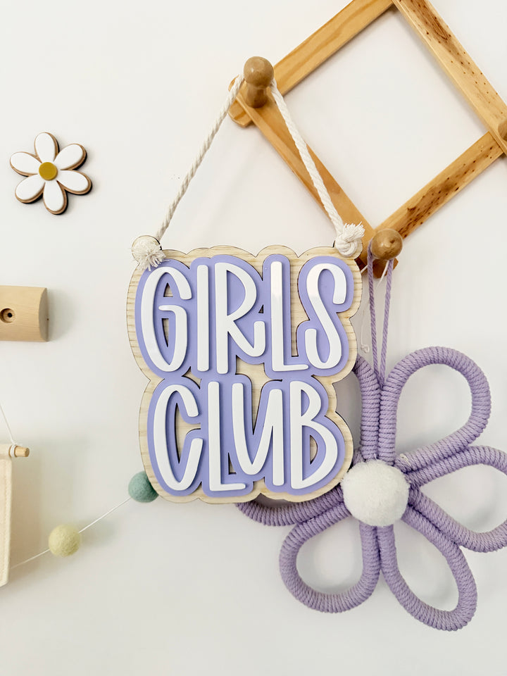 Girls club triple layer wall hanging