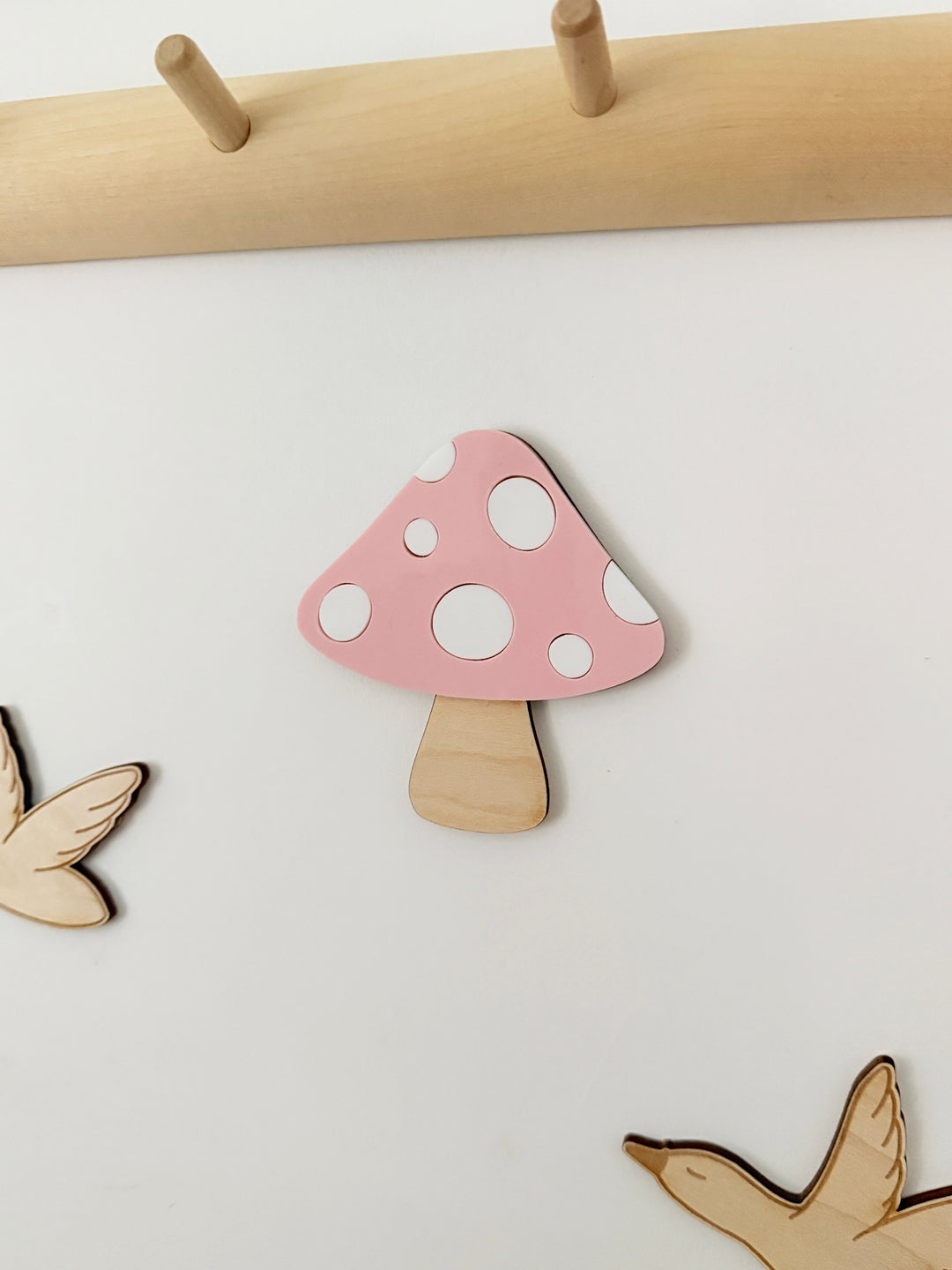 Mini toadstool shelf sitter