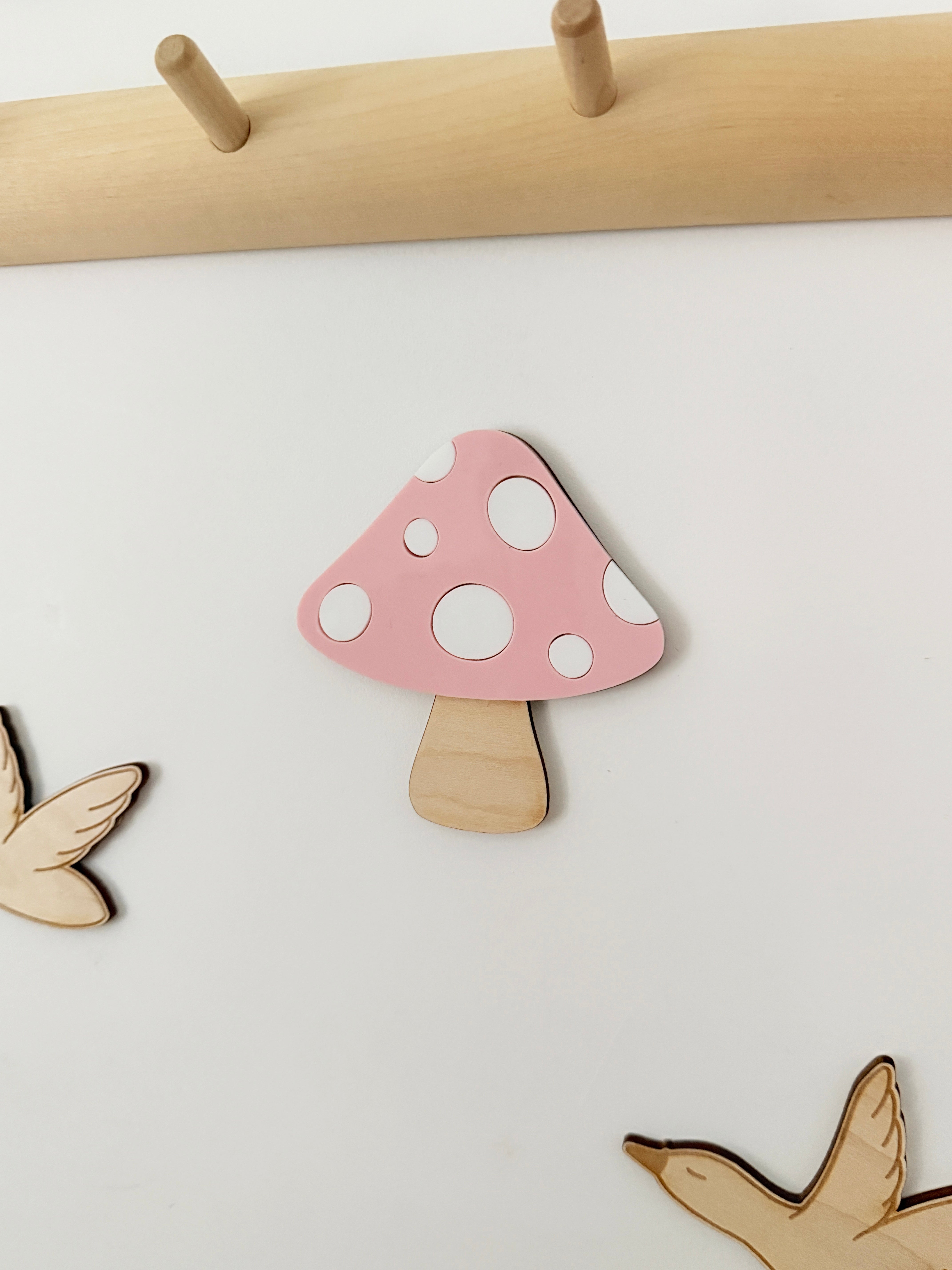 Mini toadstool shelf sitter