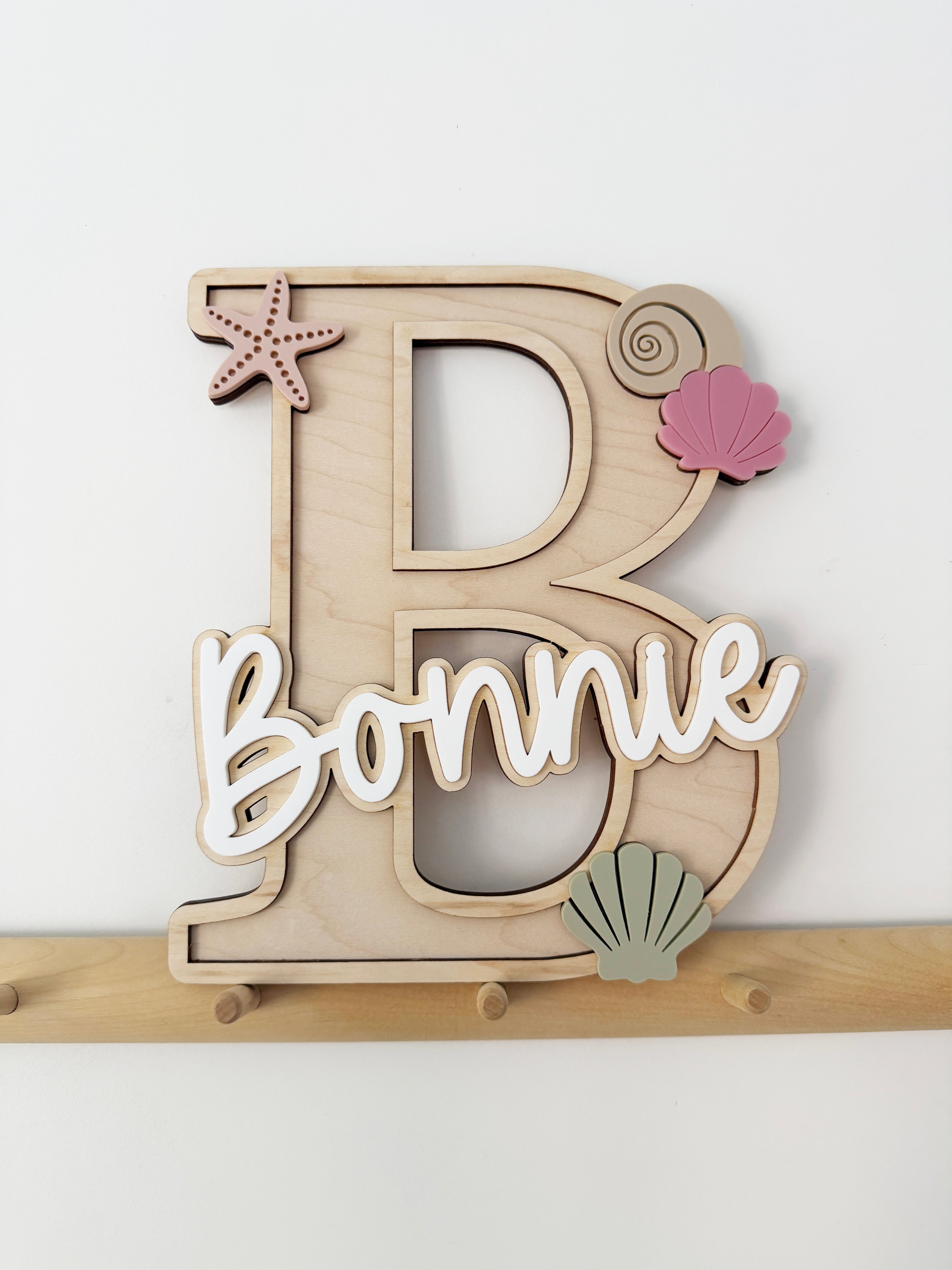 Personalised shell letter/name sign