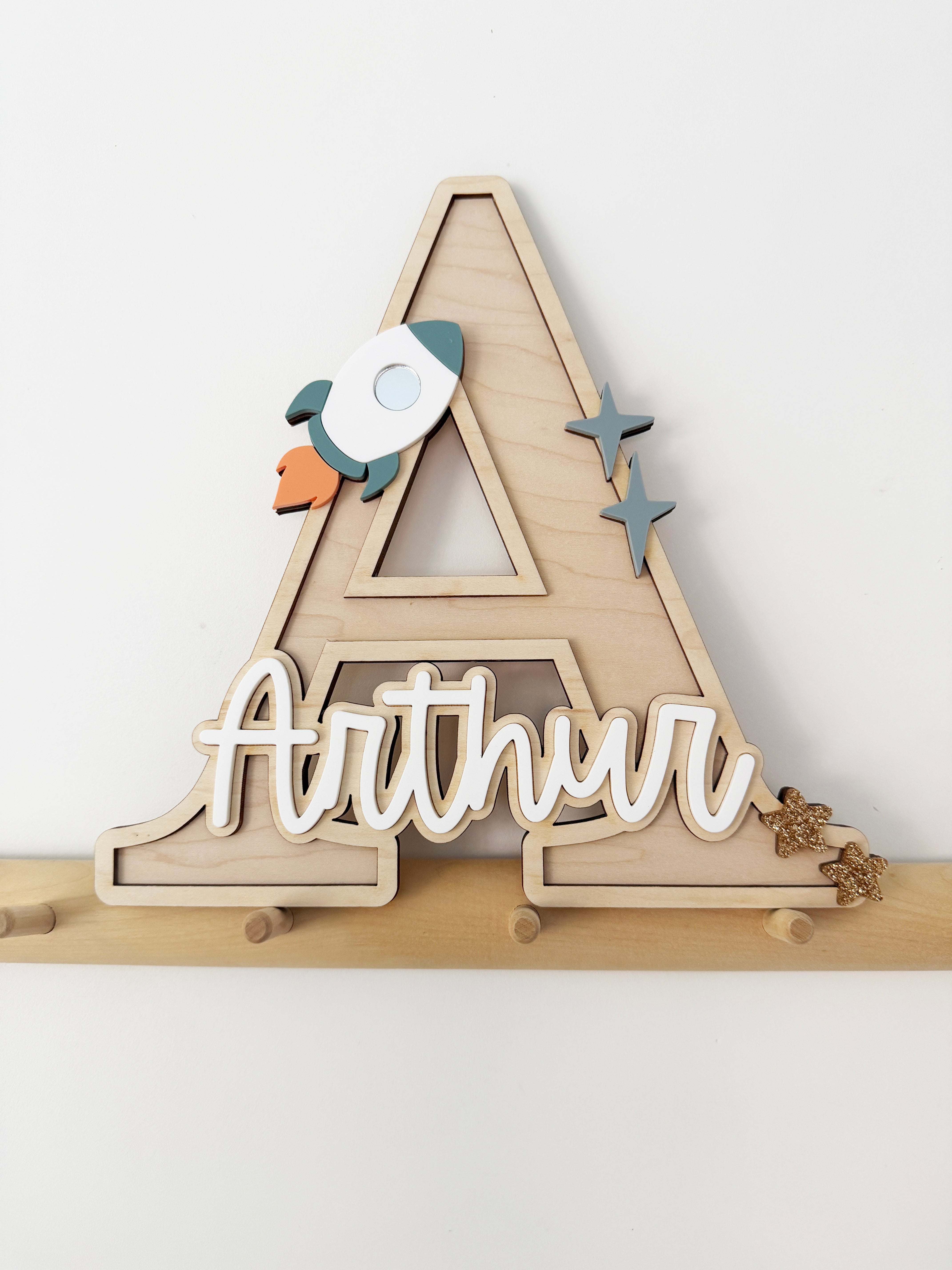 Personalised space letter/name sign