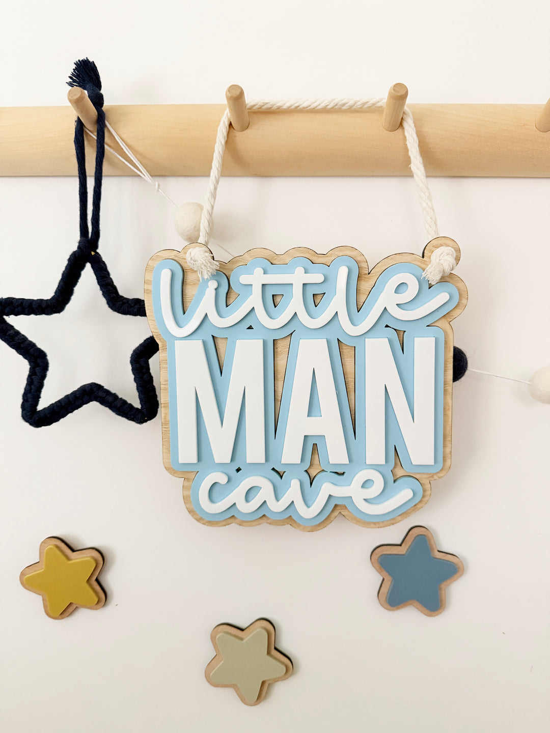 Little man cave triple layer wall hanging
