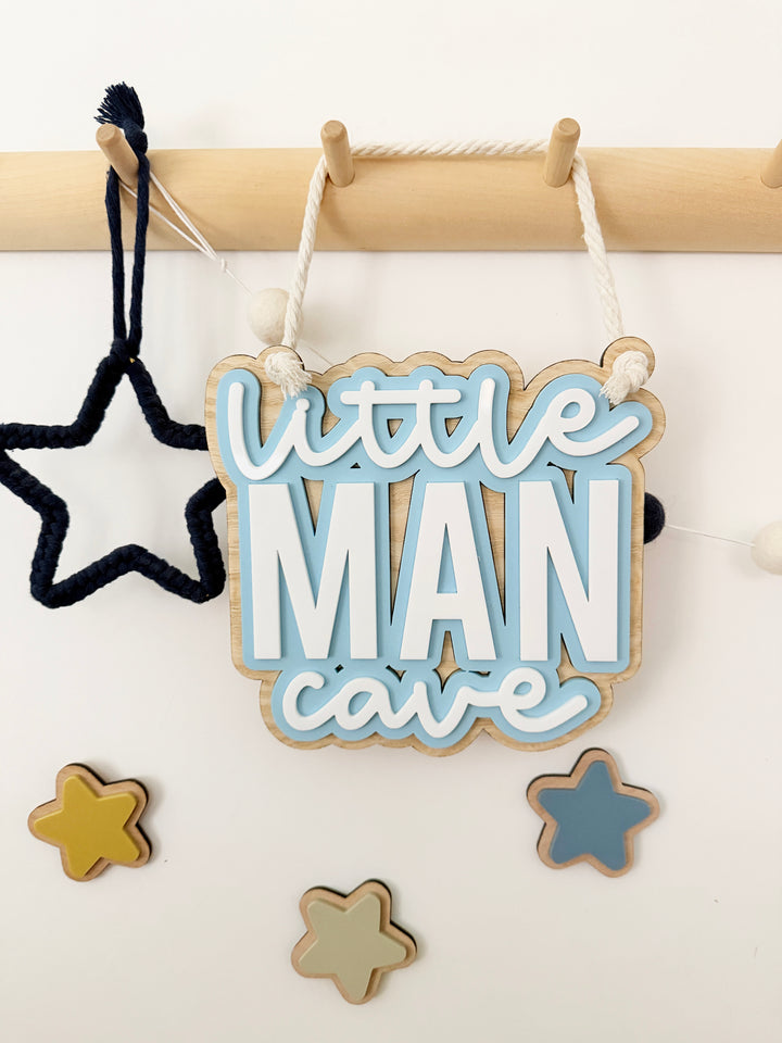 Little man cave triple layer wall hanging