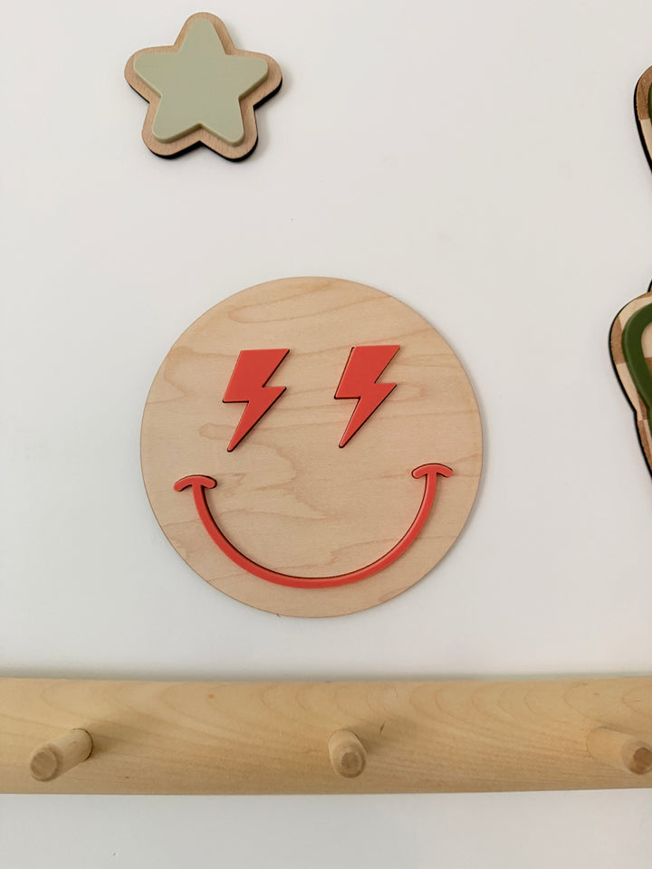 Lightning bolt face sign (Custom Colour)