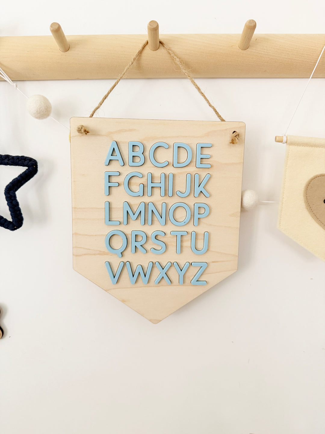 Alphabet wall hanging pennant