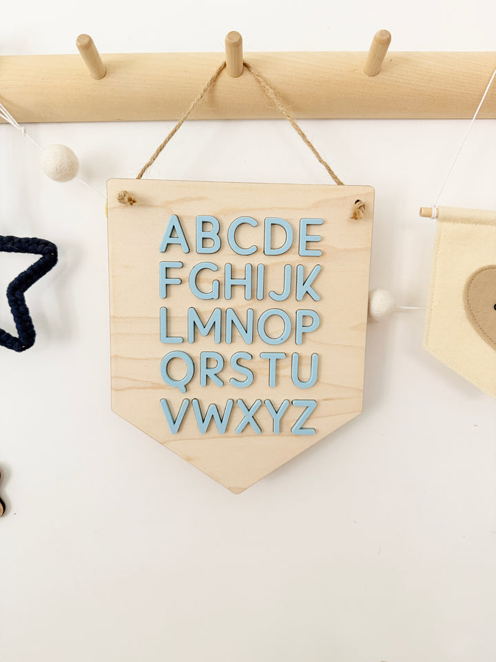 Alphabet wall hanging pennant