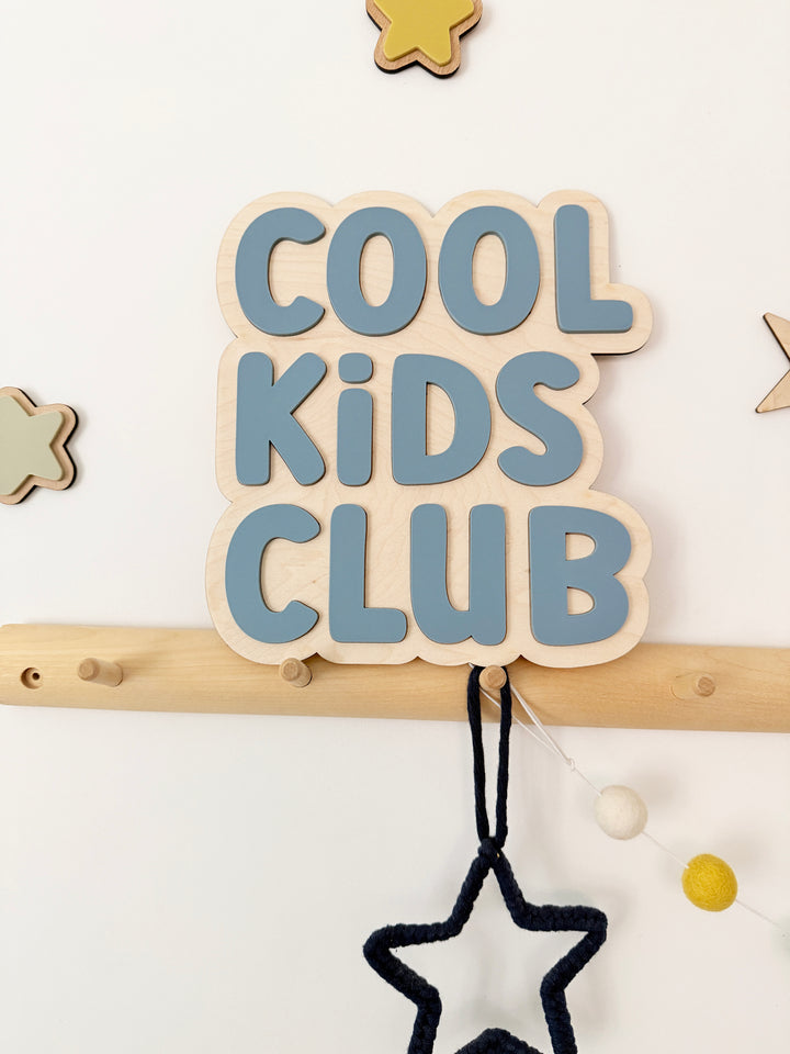 Cool Kids Club wall decor sign (Custom colour)