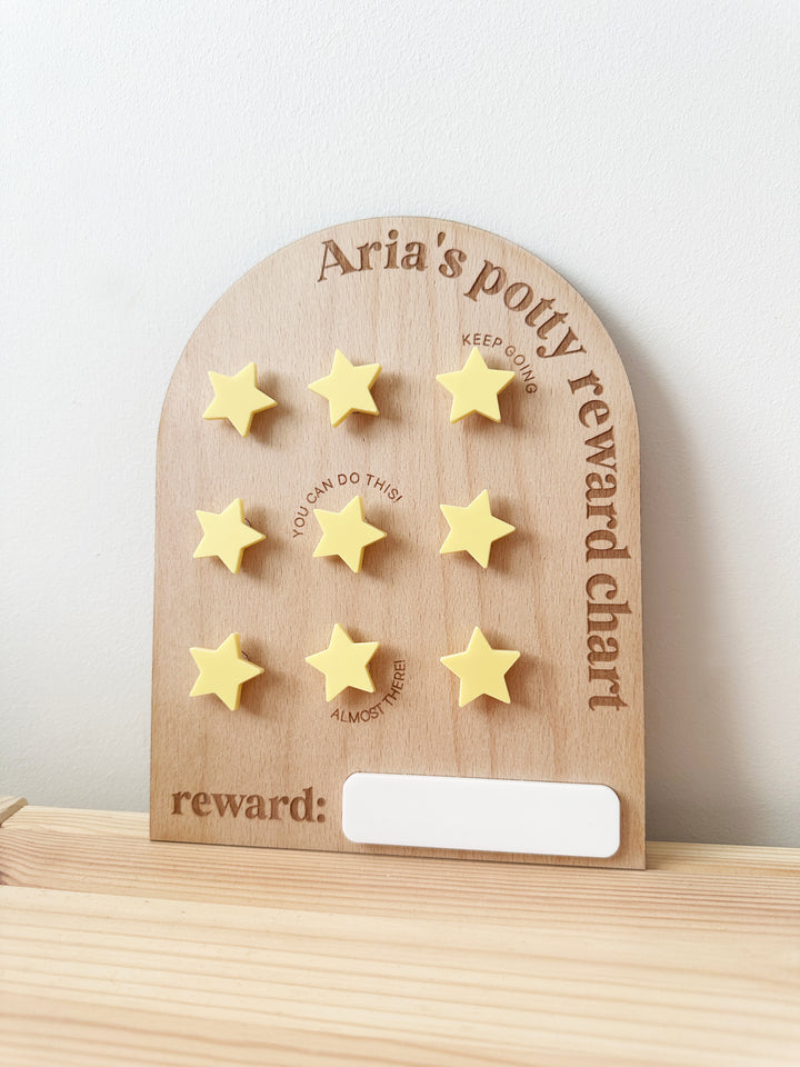 Personalised potty reward chart