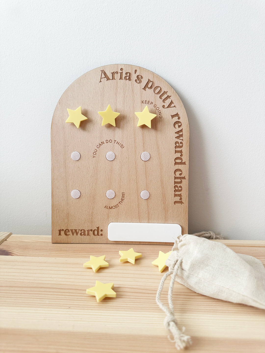 Personalised potty reward chart