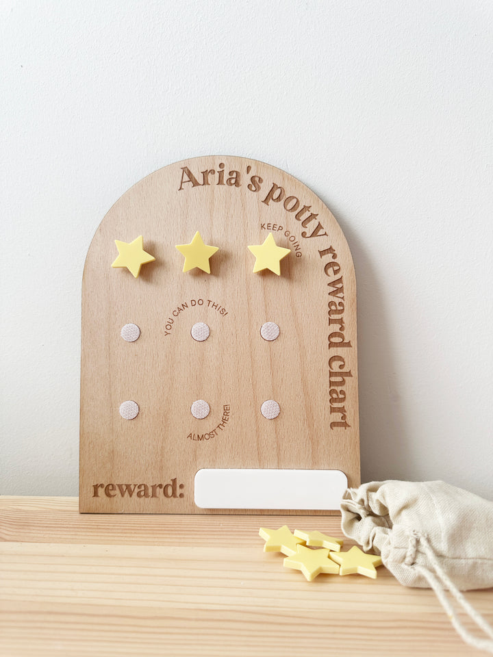 Personalised potty reward chart